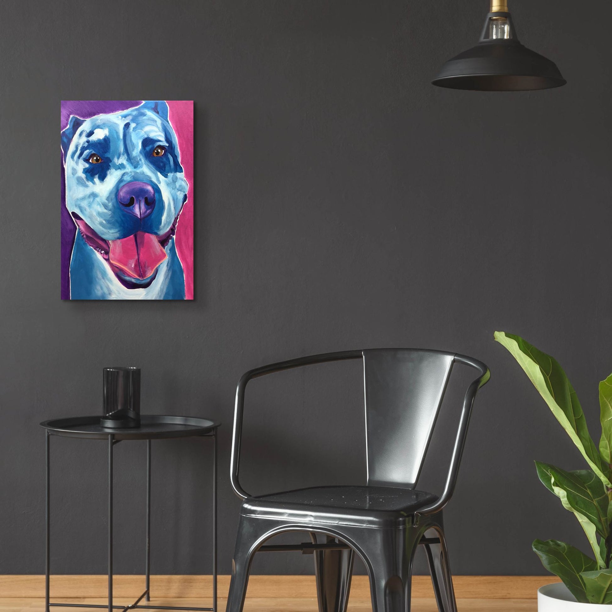 Epic Art 'Pit Bull - Merle2 by Dawg Painter, Acrylic Glass Wall Art,16x24