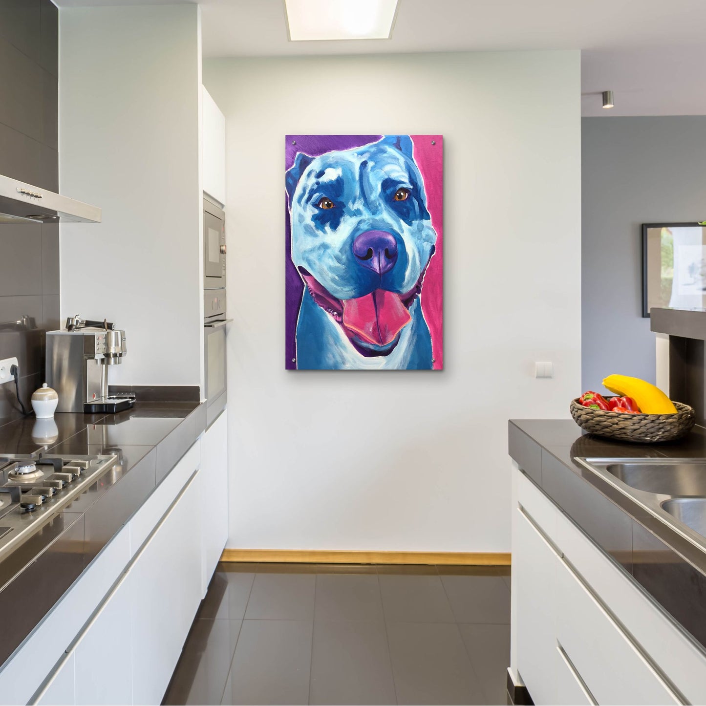 Epic Art 'Pit Bull - Merle2 by Dawg Painter, Acrylic Glass Wall Art,24x36