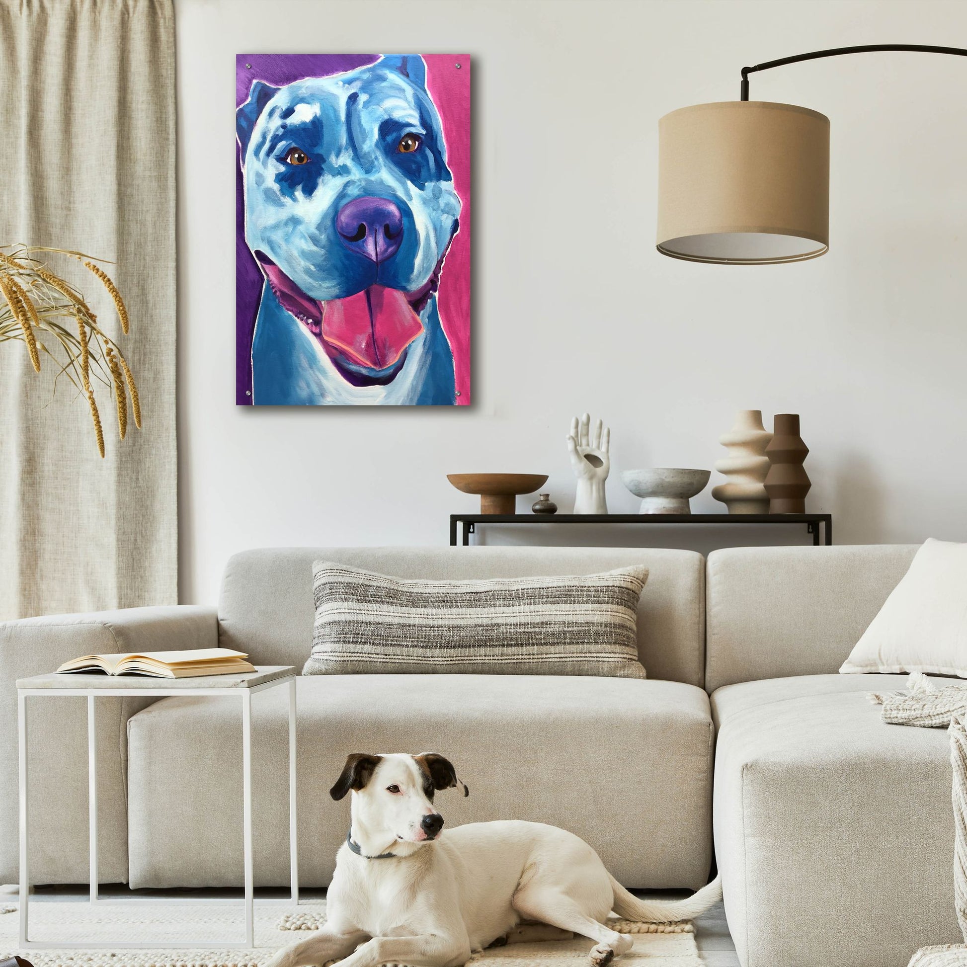 Epic Art 'Pit Bull - Merle2 by Dawg Painter, Acrylic Glass Wall Art,24x36