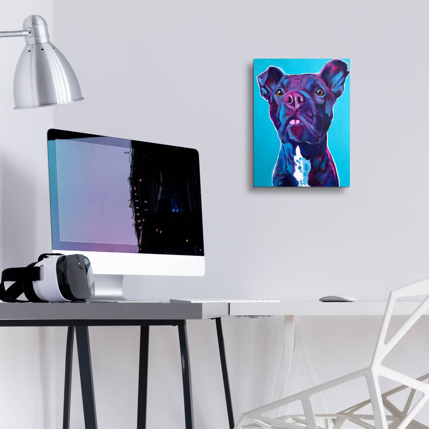 Epic Art 'Pit Bull - Neko2 by Dawg Painter, Acrylic Glass Wall Art,12x16