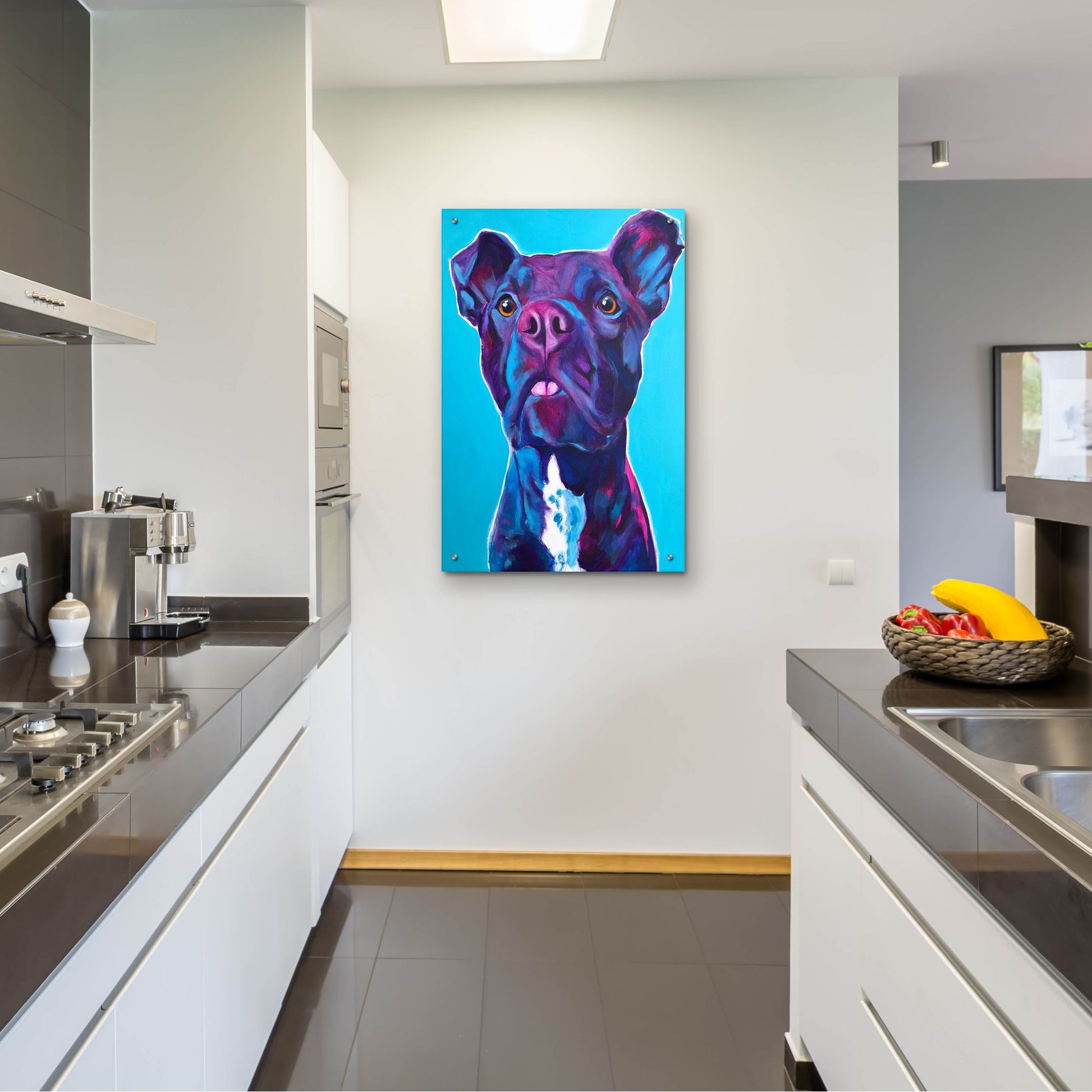 Epic Art 'Pit Bull - Neko2 by Dawg Painter, Acrylic Glass Wall Art,24x36