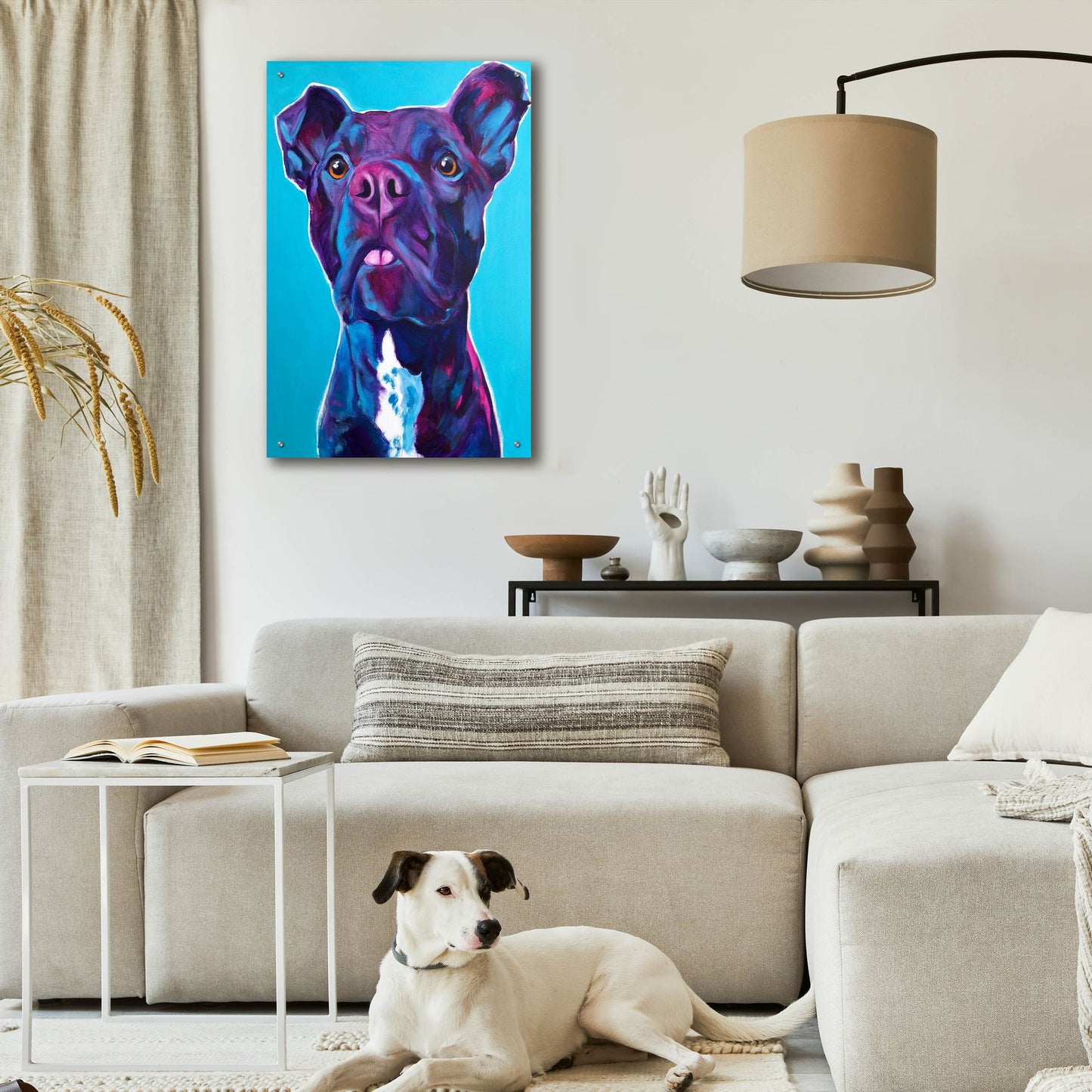 Epic Art 'Pit Bull - Neko2 by Dawg Painter, Acrylic Glass Wall Art,24x36