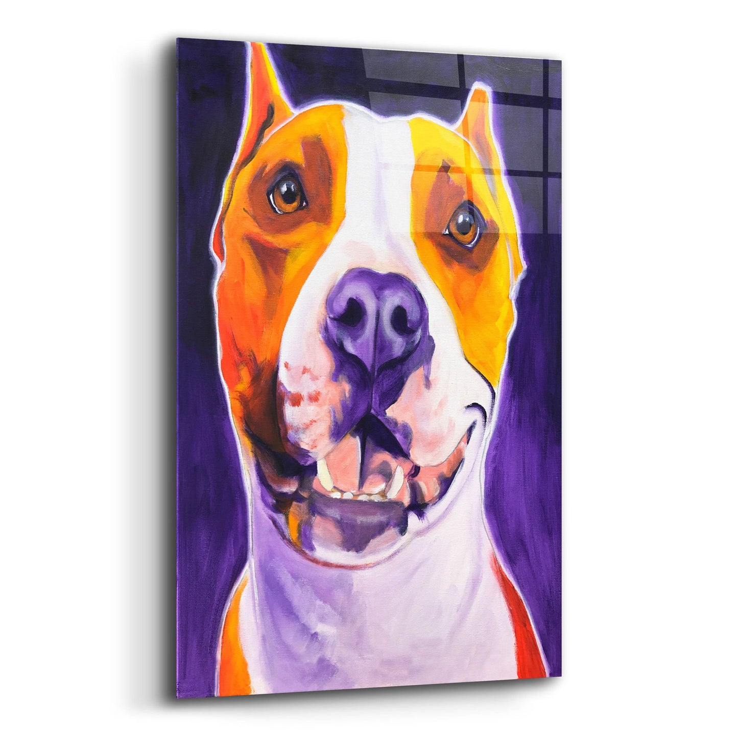 Epic Art 'Pit Bull - Rexy2 by Dawg Painter, Acrylic Glass Wall Art,12x16