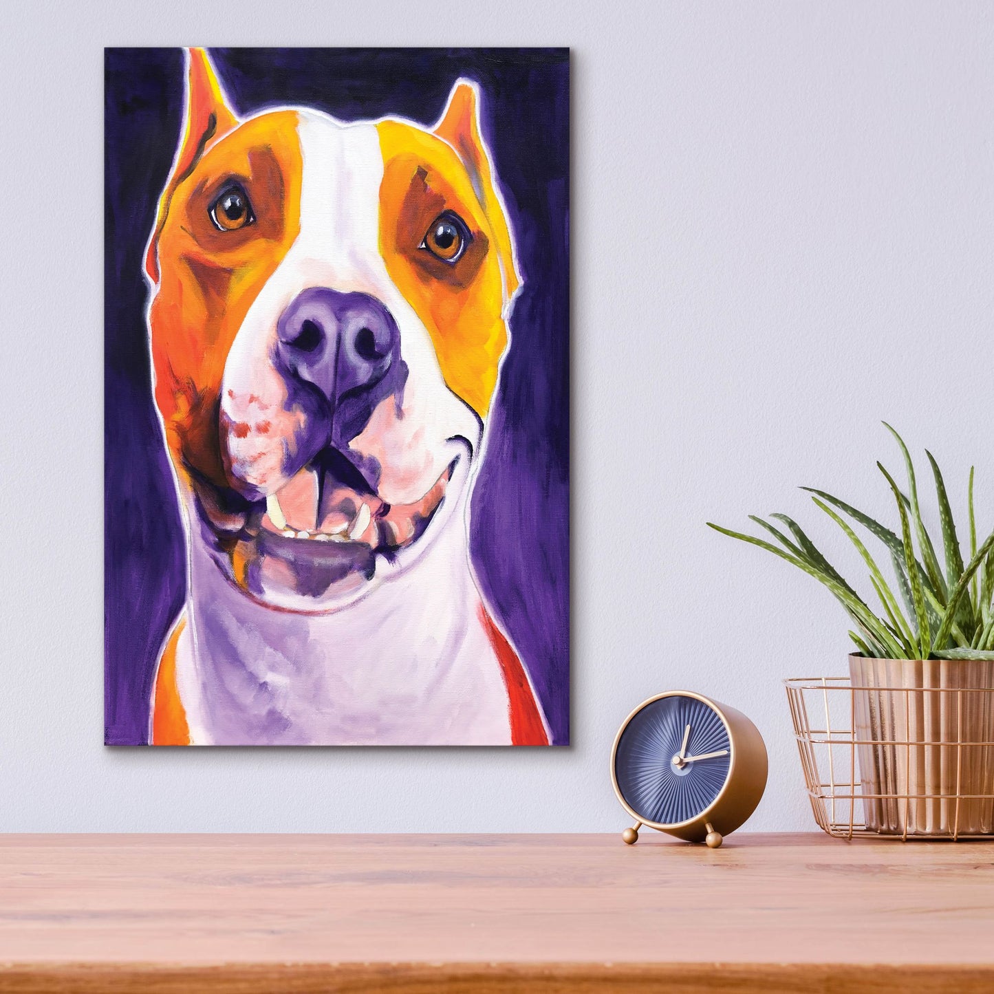 Epic Art 'Pit Bull - Rexy2 by Dawg Painter, Acrylic Glass Wall Art,12x16