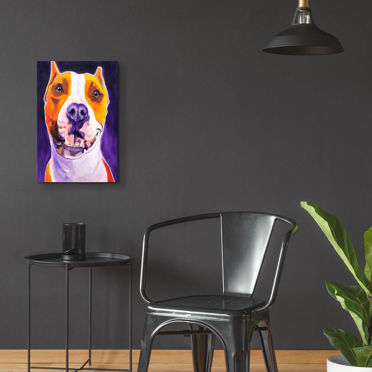 Epic Art 'Pit Bull - Rexy2 by Dawg Painter, Acrylic Glass Wall Art,16x24