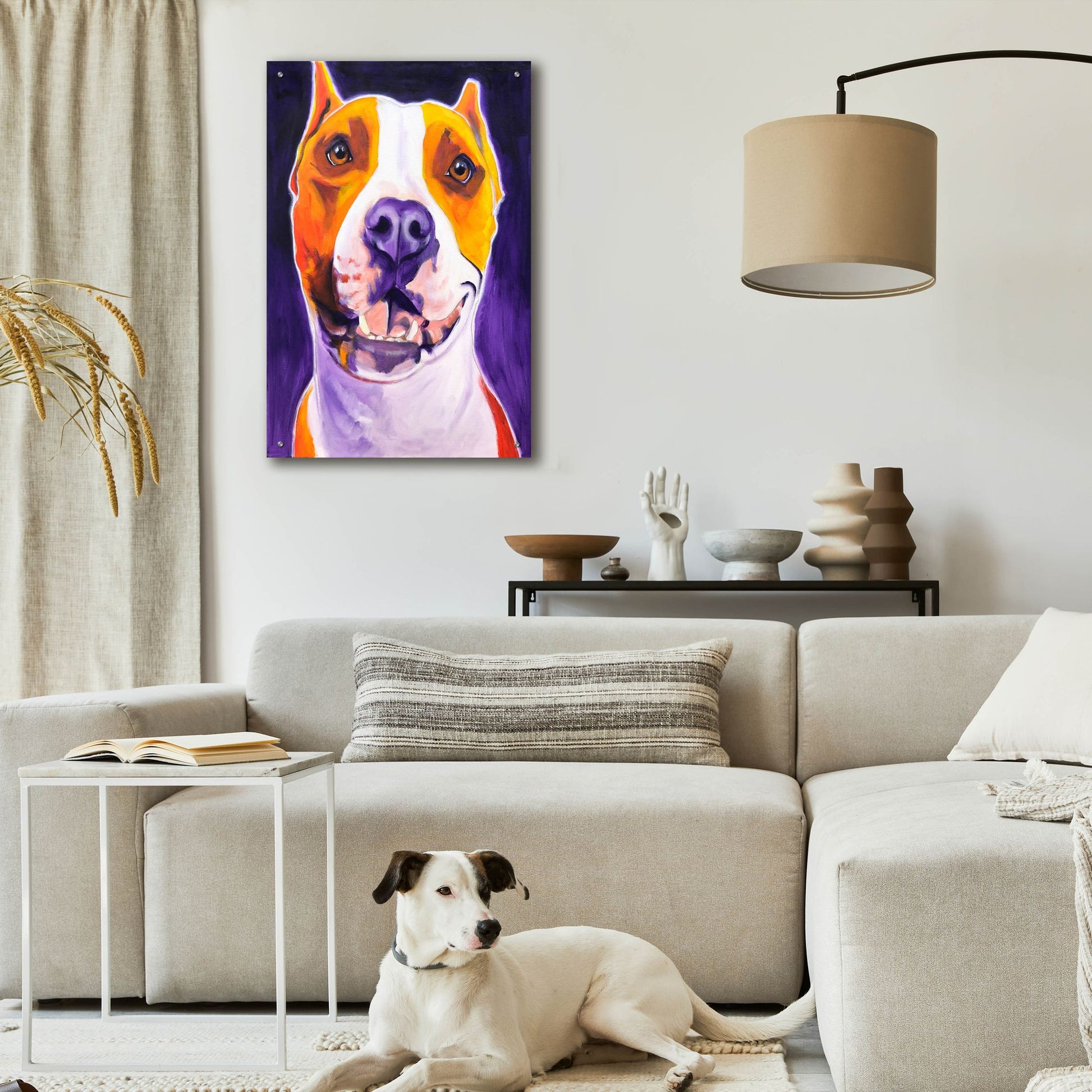 Epic Art 'Pit Bull - Rexy2 by Dawg Painter, Acrylic Glass Wall Art,24x36