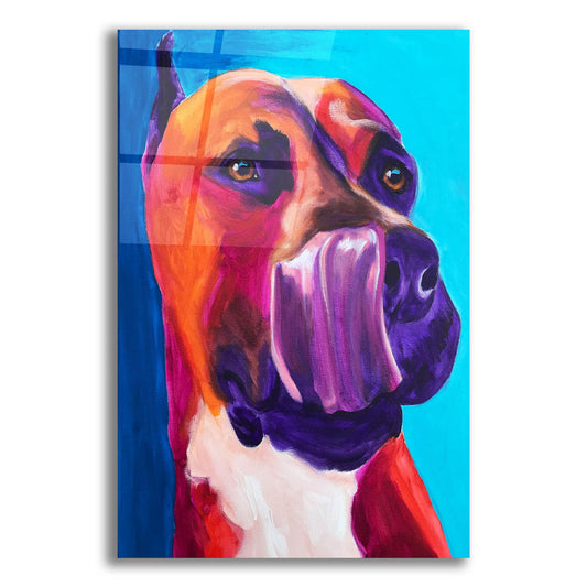 Epic Art 'Pit Bull - Tasty2 by Dawg Painter, Acrylic Glass Wall Art