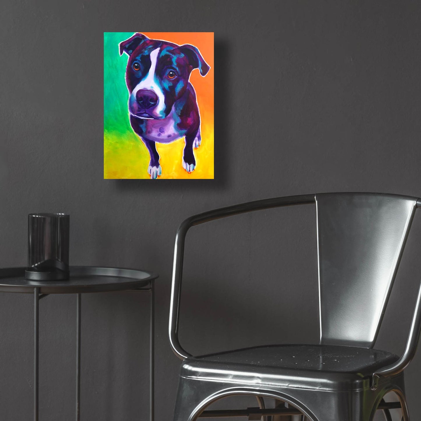 Epic Art 'Pit Bull - Truman2 by Dawg Painter, Acrylic Glass Wall Art,12x16