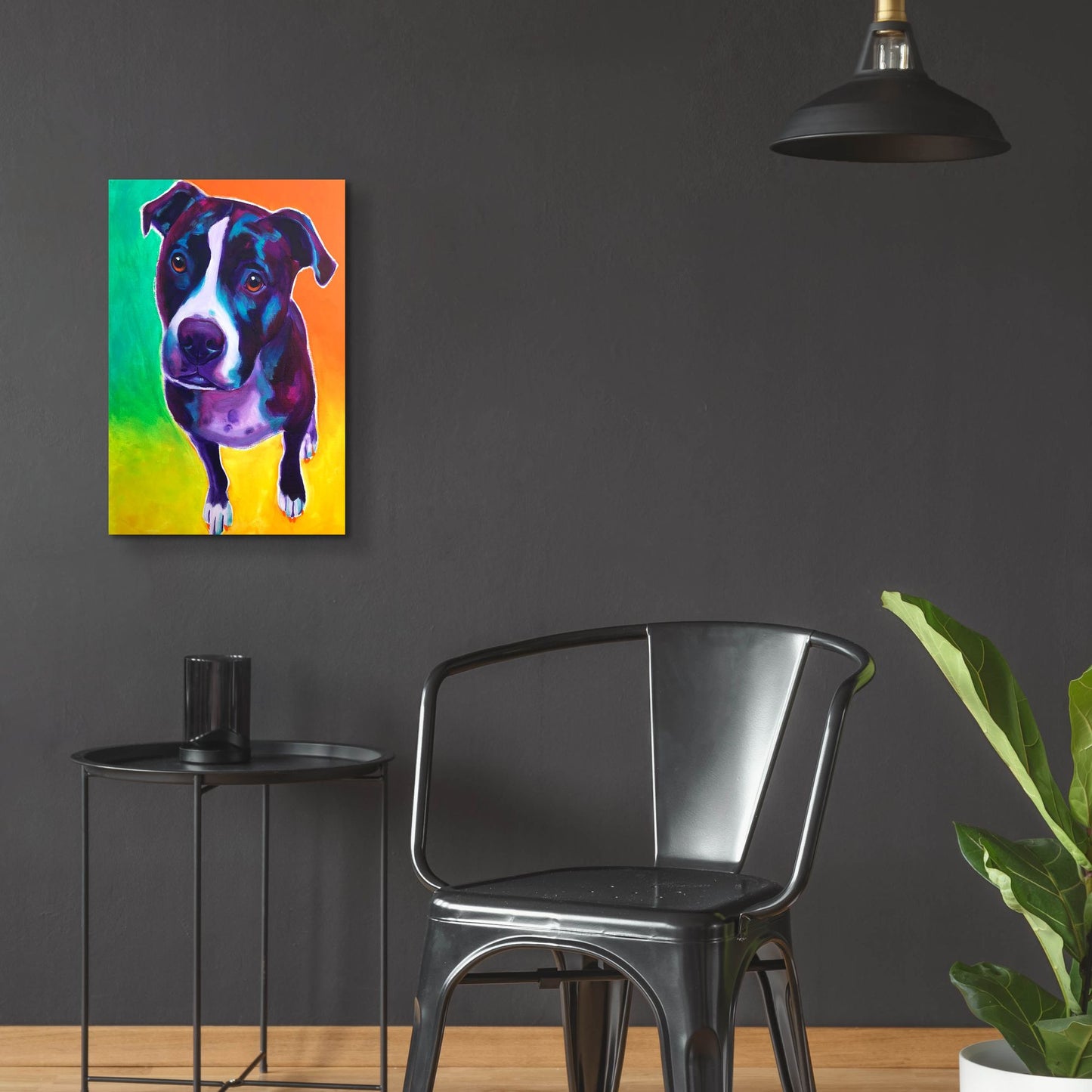 Epic Art 'Pit Bull - Truman2 by Dawg Painter, Acrylic Glass Wall Art,16x24