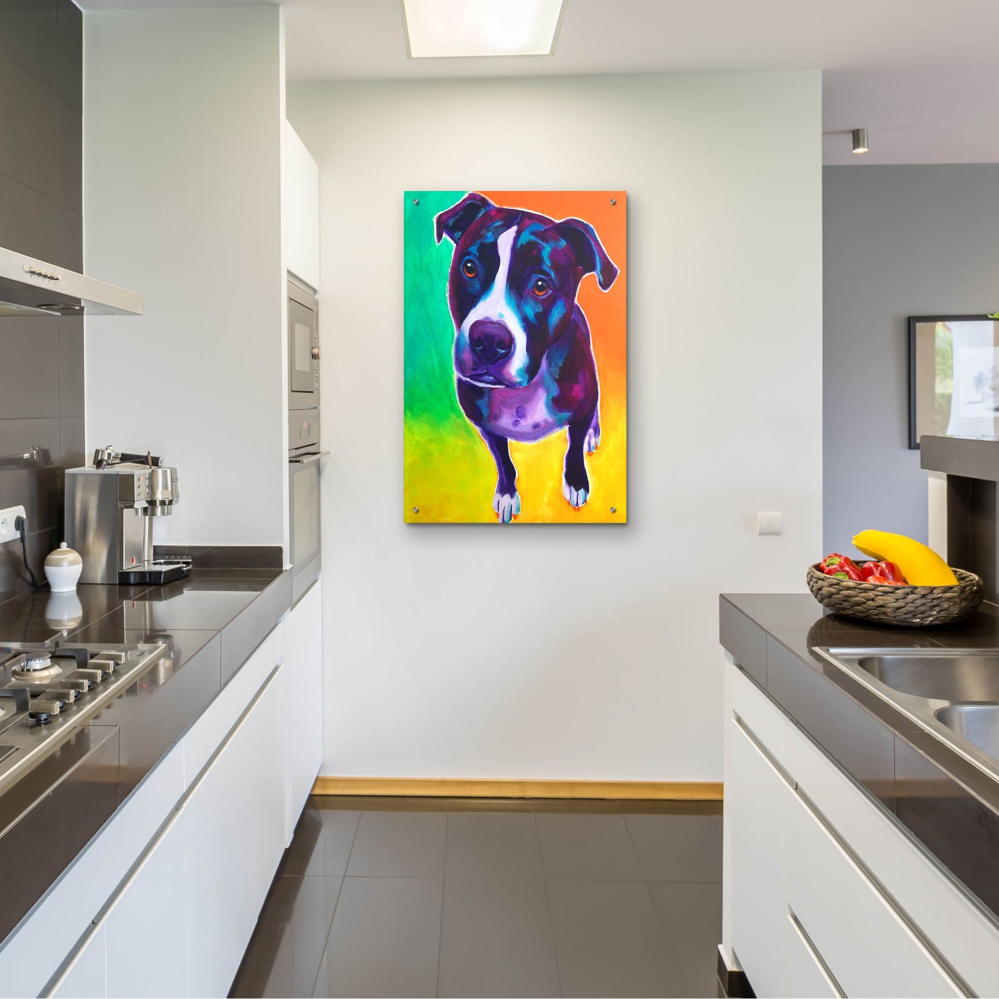 Epic Art 'Pit Bull - Truman2 by Dawg Painter, Acrylic Glass Wall Art,24x36