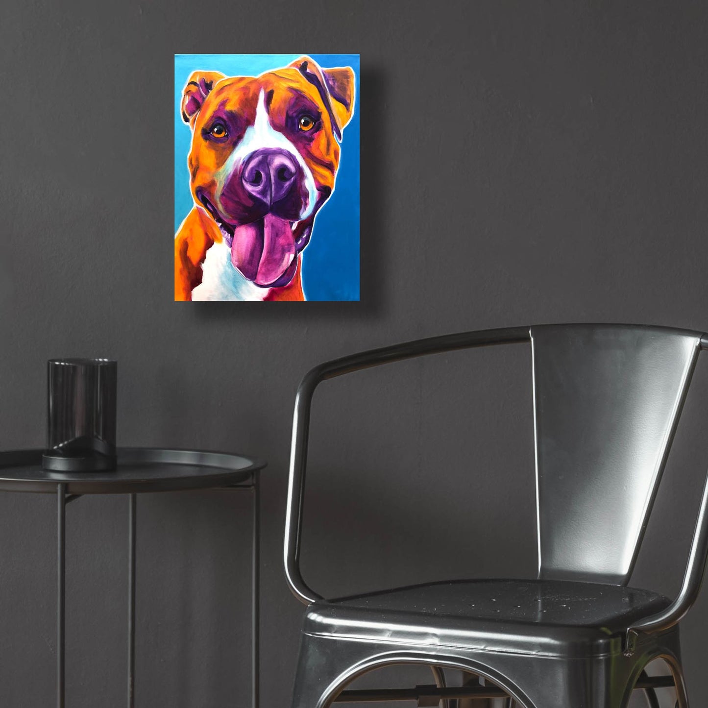 Epic Art 'Pit Bull - Yummy2 by Dawg Painter, Acrylic Glass Wall Art,12x16