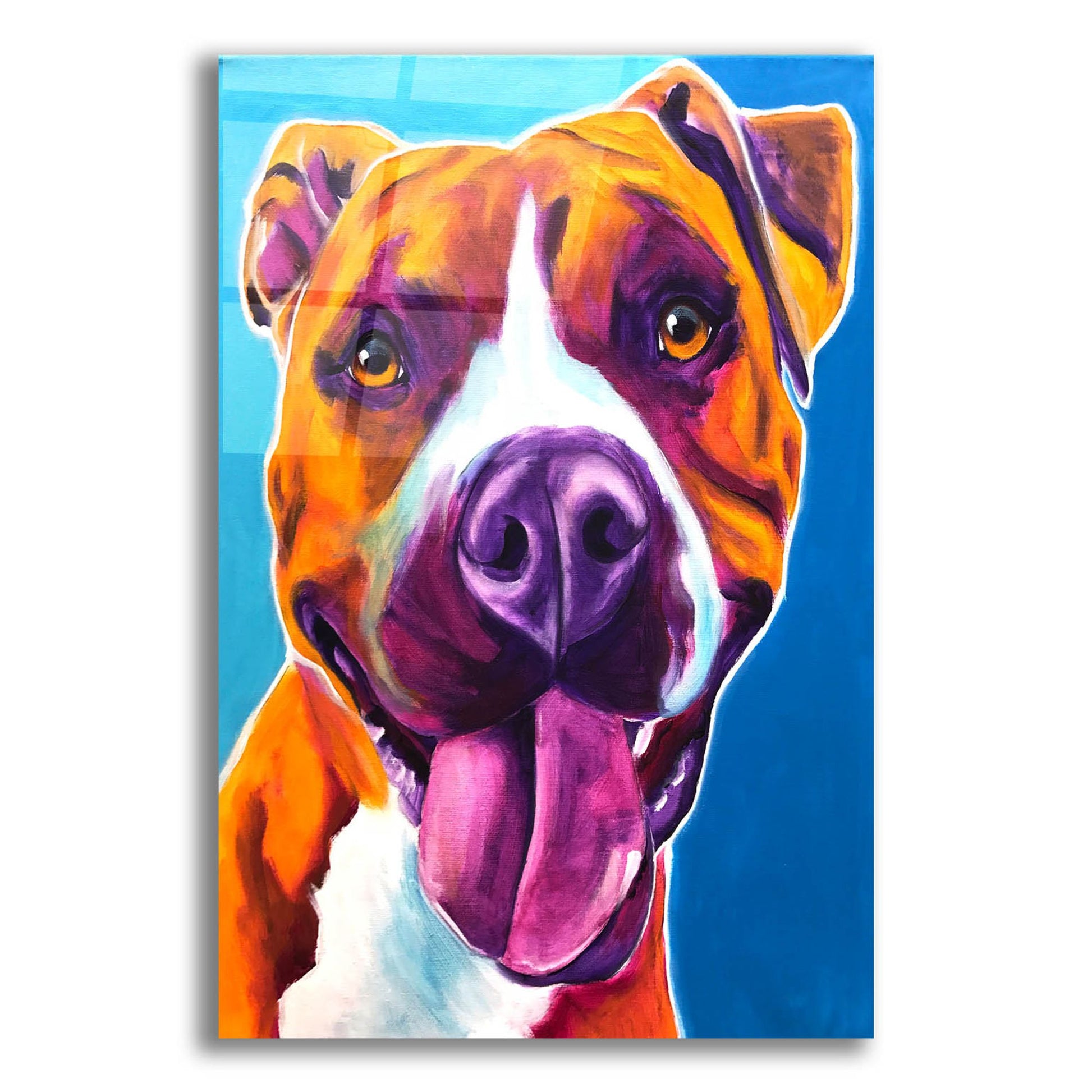 Epic Art 'Pit Bull - Yummy2 by Dawg Painter, Acrylic Glass Wall Art