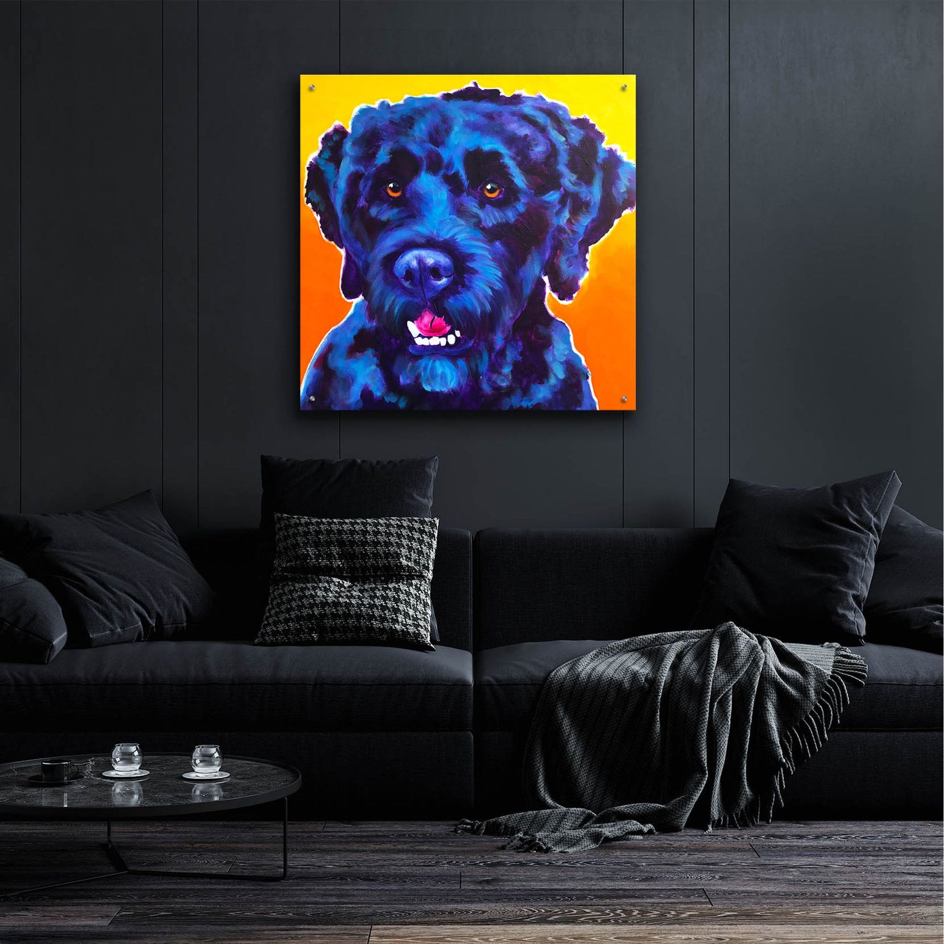 Epic Art 'Portuguese Water Dog - Banks2 by Dawg Painter, Acrylic Glass Wall Art,36x36