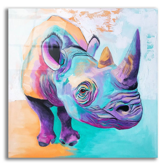 Epic Art 'Rhino - Fi2 by Dawg Painter, Acrylic Glass Wall Art