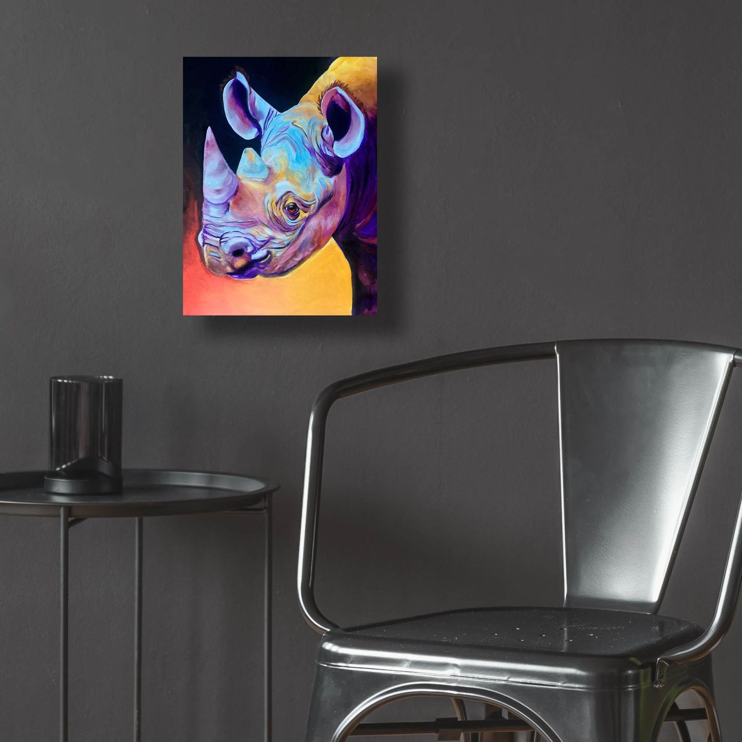 Epic Art 'Rhino - Suzi2 by Dawg Painter, Acrylic Glass Wall Art,12x16