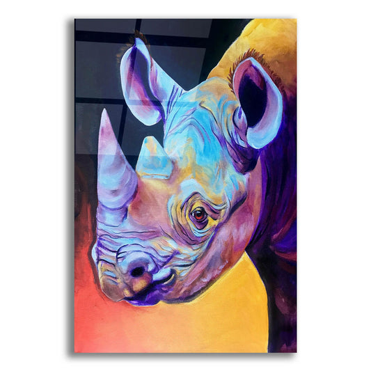 Epic Art 'Rhino - Suzi2 by Dawg Painter, Acrylic Glass Wall Art