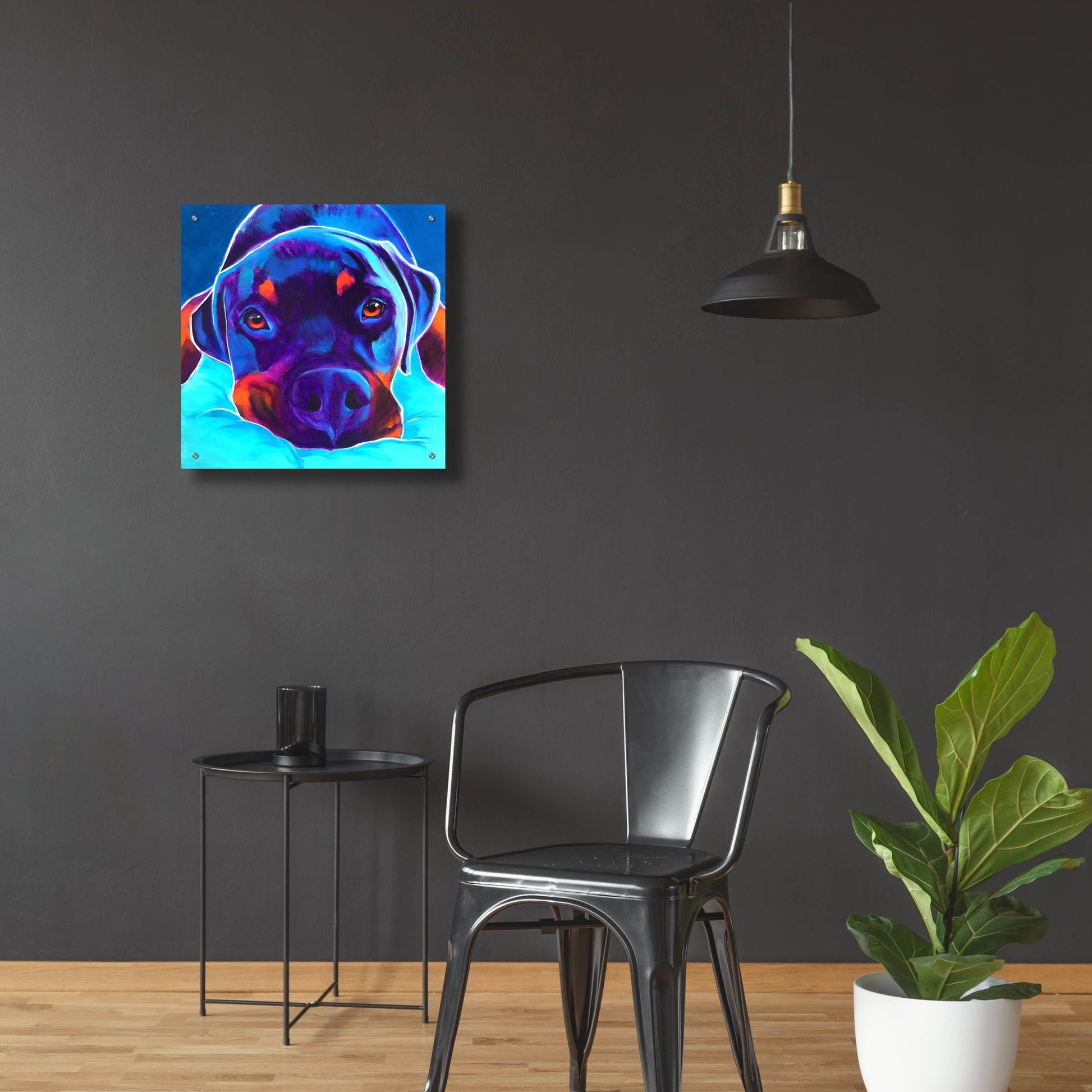 Epic Art 'Rottie - Dexter 22 by Dawg Painter, Acrylic Glass Wall Art,24x24