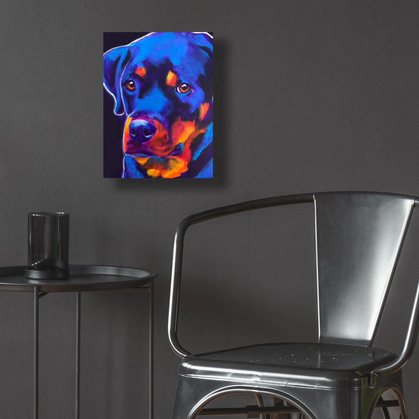 Epic Art 'Rottie - Dexter2 by Dawg Painter, Acrylic Glass Wall Art,12x16