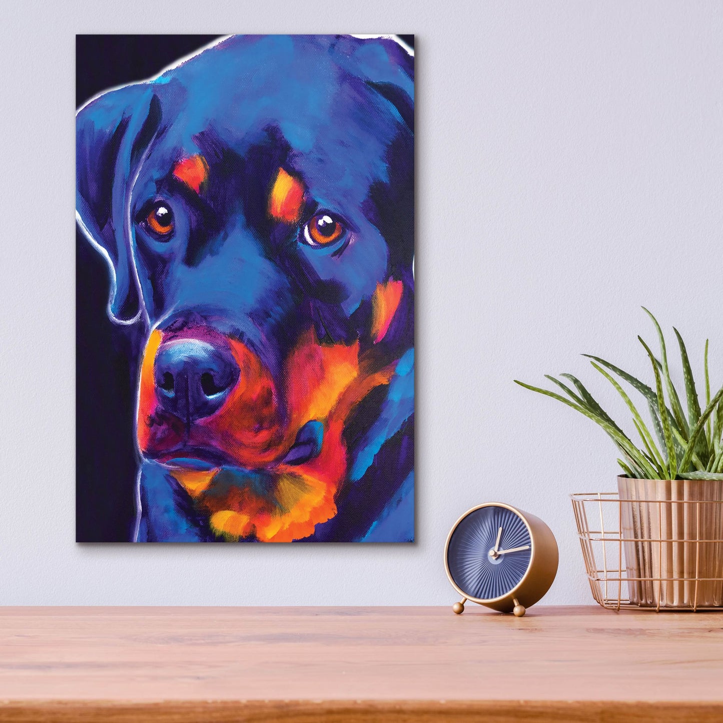 Epic Art 'Rottie - Dexter2 by Dawg Painter, Acrylic Glass Wall Art,12x16