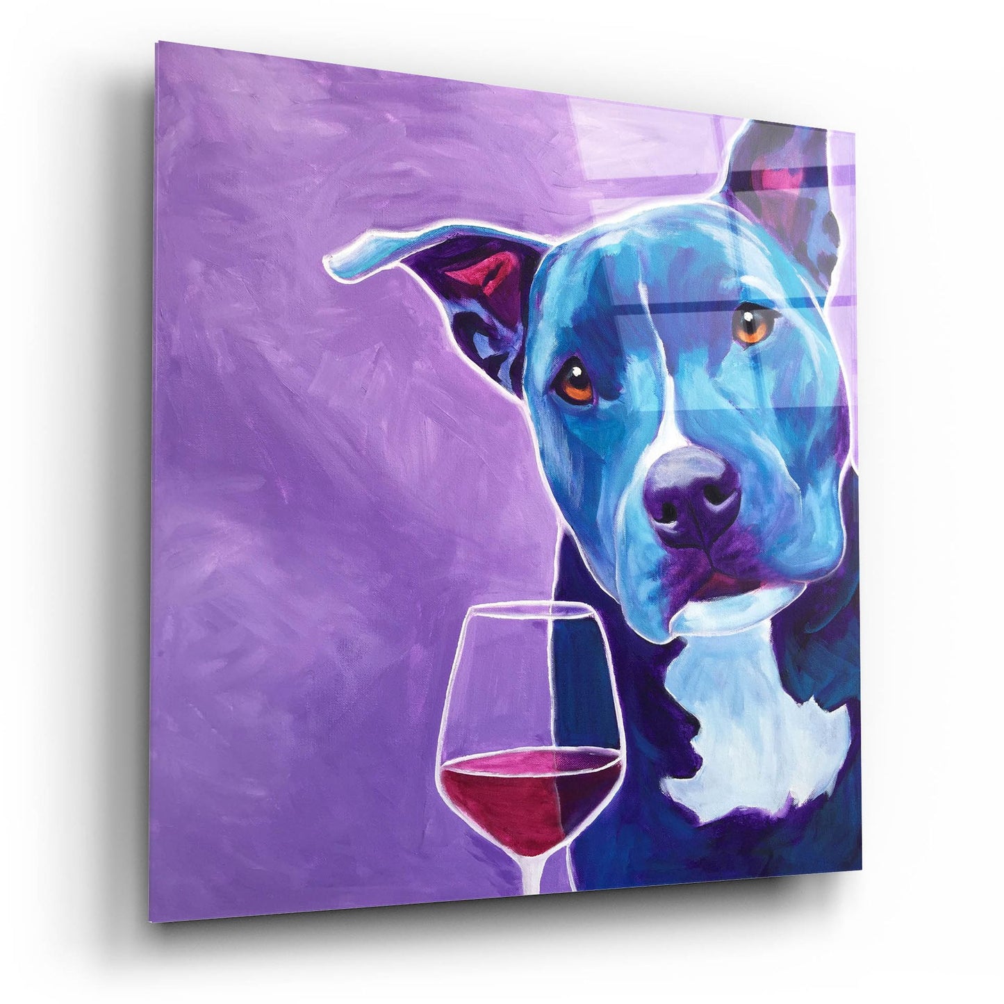 Epic Art 'Shakti With Wine2 by Dawg Painter, Acrylic Glass Wall Art,12x12