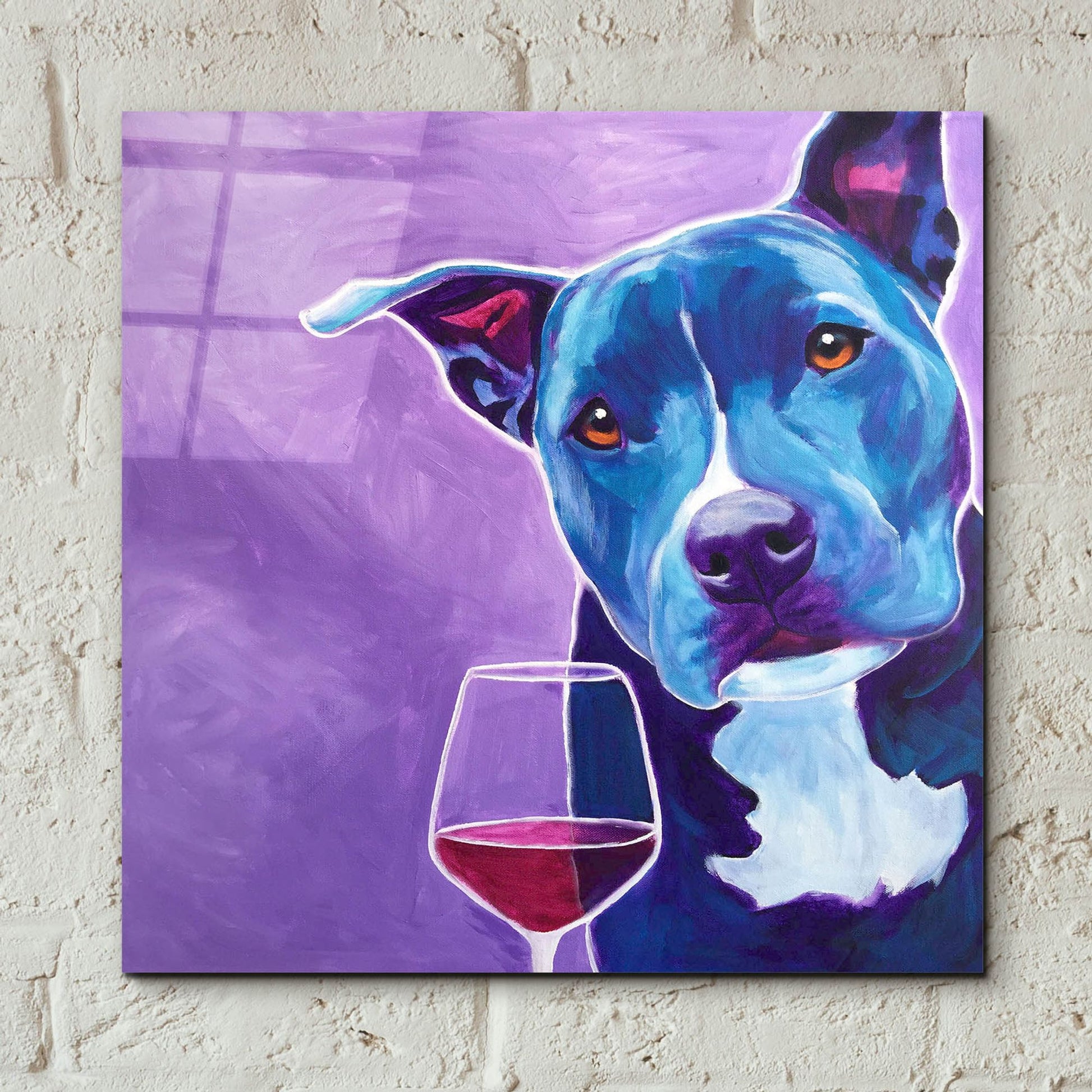 Epic Art 'Shakti With Wine2 by Dawg Painter, Acrylic Glass Wall Art,12x12