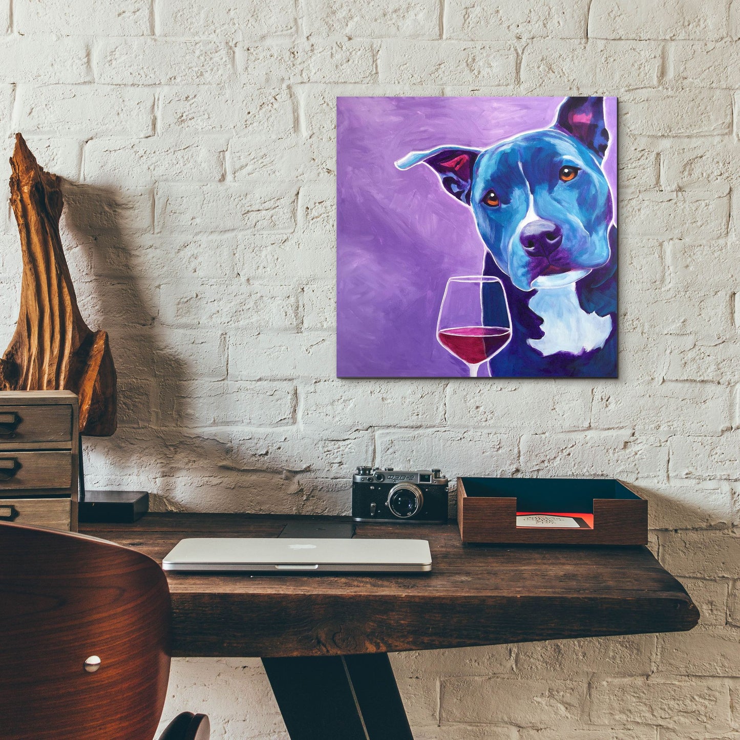 Epic Art 'Shakti With Wine2 by Dawg Painter, Acrylic Glass Wall Art,12x12