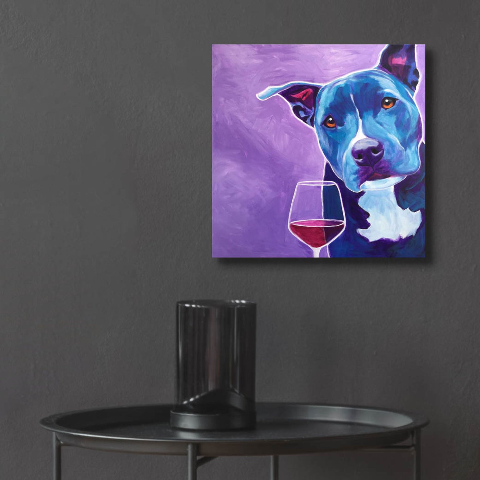 Epic Art 'Shakti With Wine2 by Dawg Painter, Acrylic Glass Wall Art,12x12