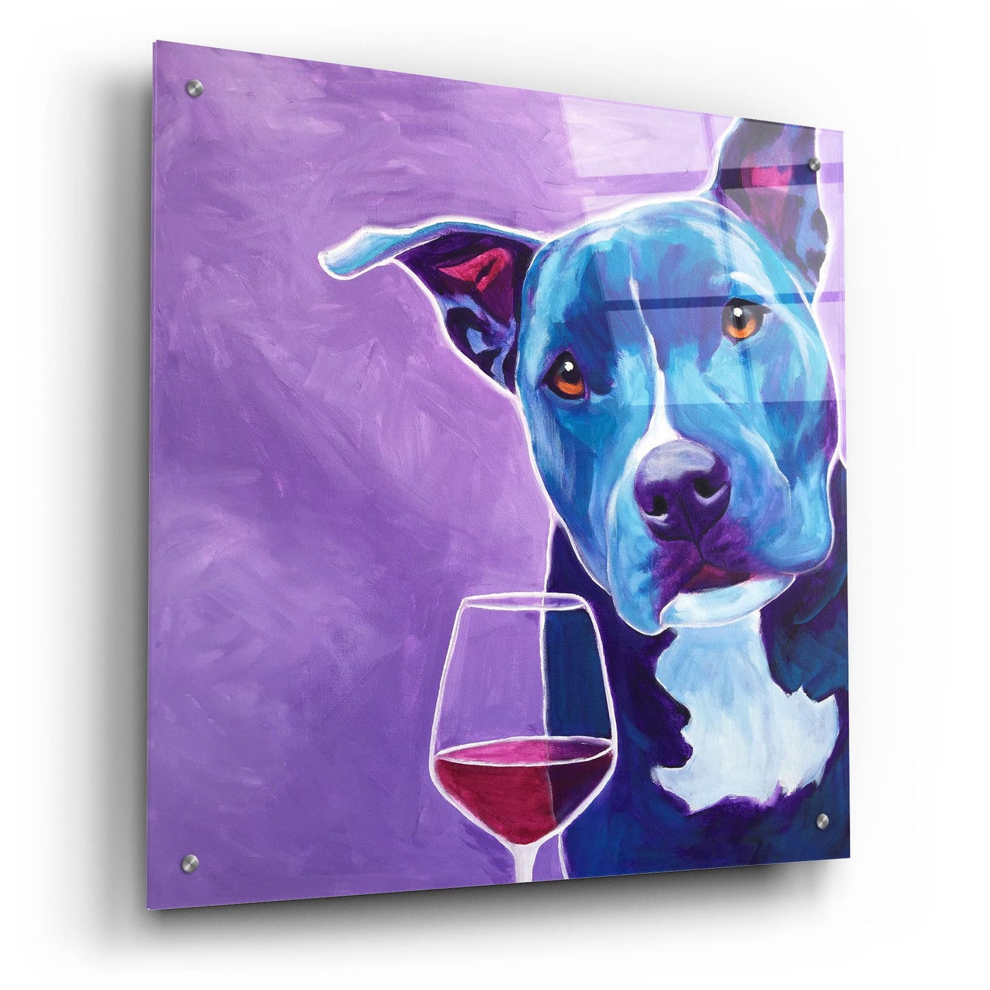 Epic Art 'Shakti With Wine2 by Dawg Painter, Acrylic Glass Wall Art,24x24