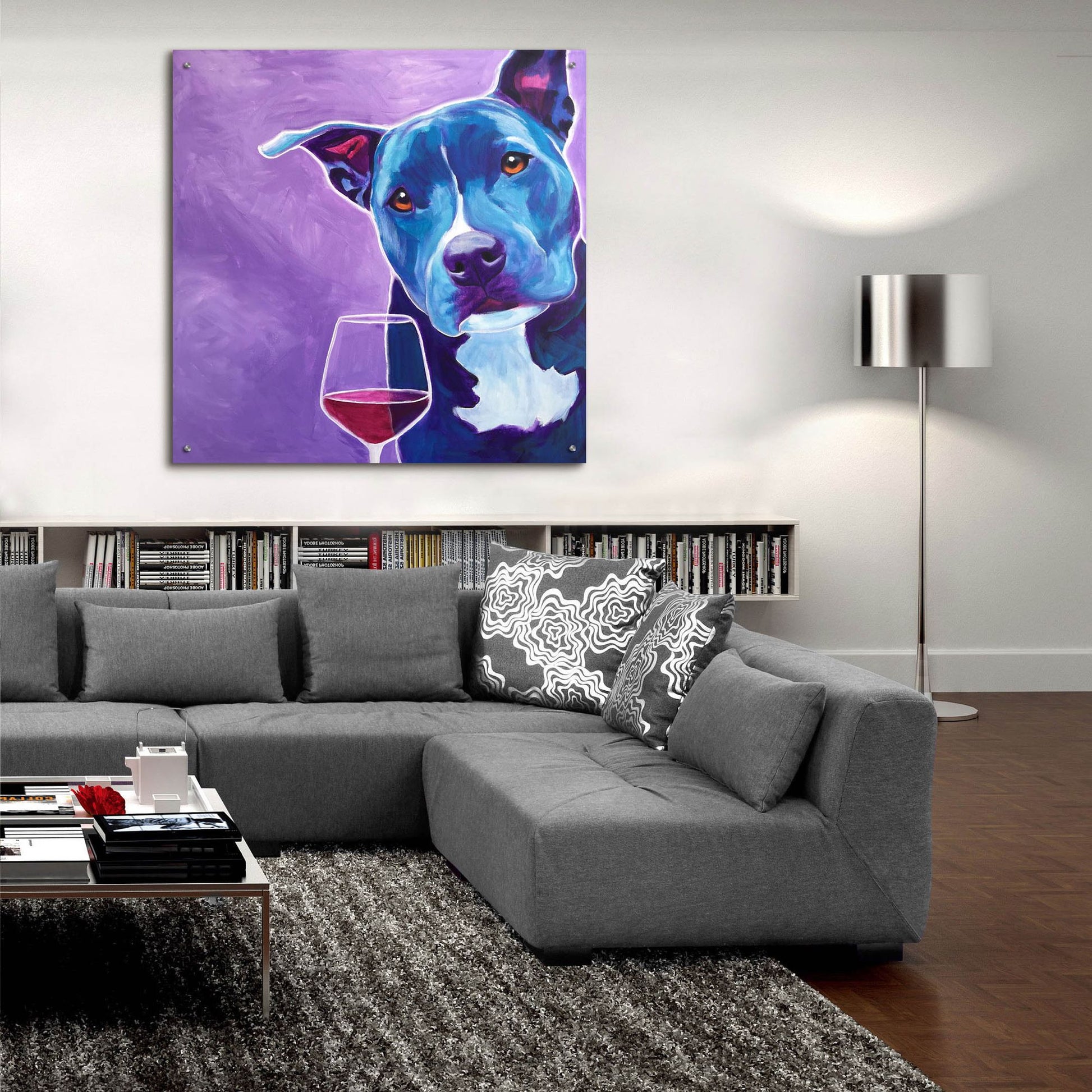 Epic Art 'Shakti With Wine2 by Dawg Painter, Acrylic Glass Wall Art,36x36