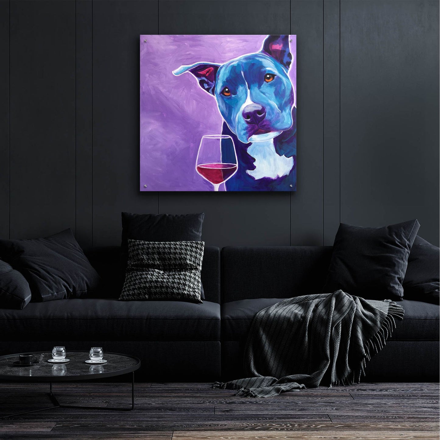 Epic Art 'Shakti With Wine2 by Dawg Painter, Acrylic Glass Wall Art,36x36