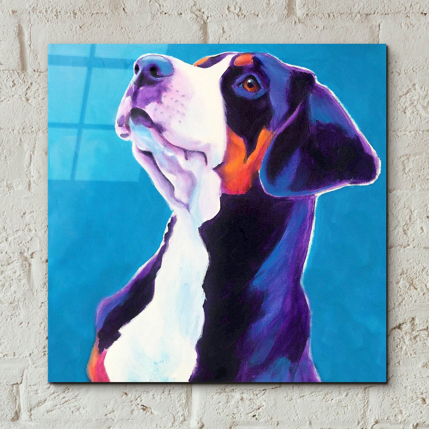 Epic Art 'Swissie - Puppy2 by Dawg Painter, Acrylic Glass Wall Art,12x12