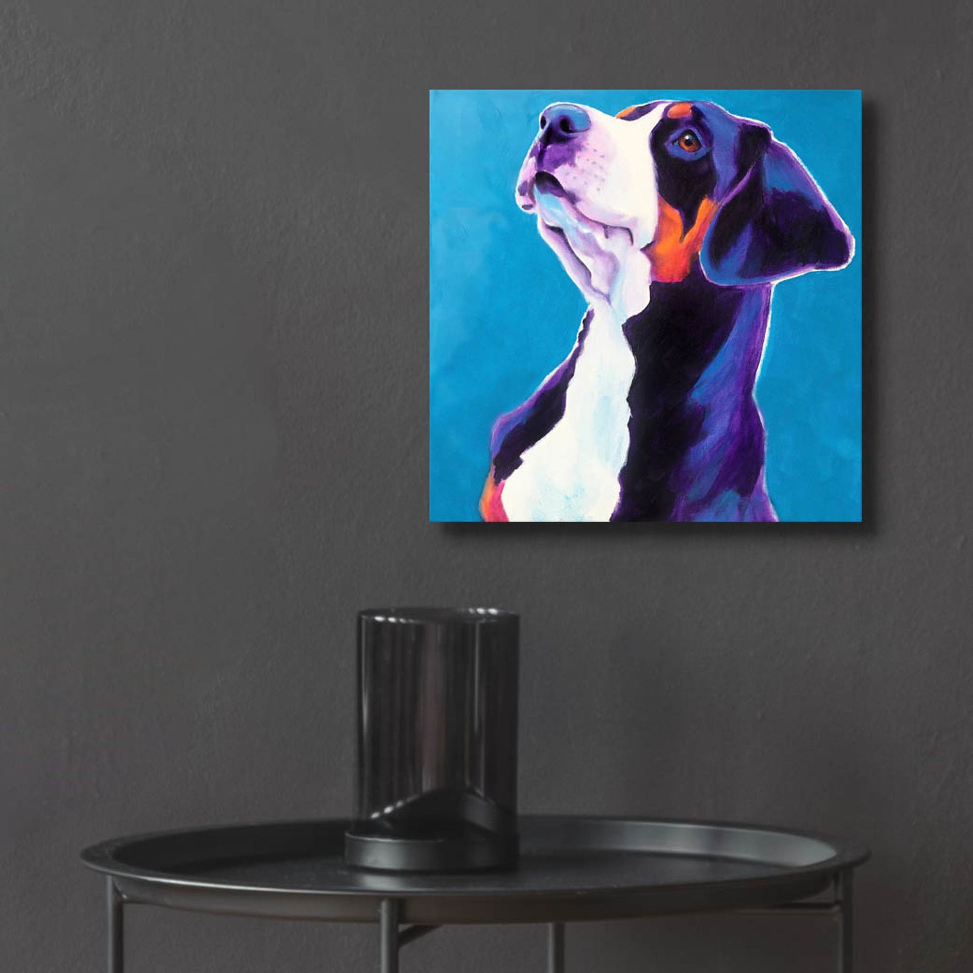 Epic Art 'Swissie - Puppy2 by Dawg Painter, Acrylic Glass Wall Art,12x12