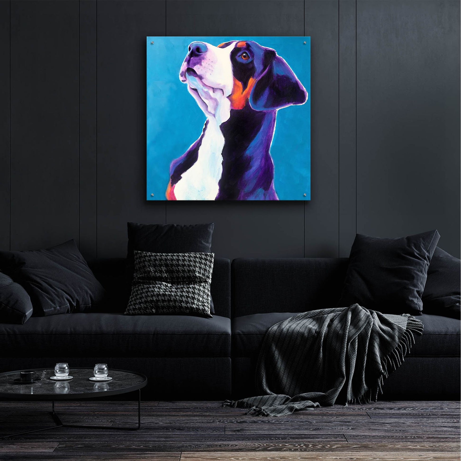 Epic Art 'Swissie - Puppy2 by Dawg Painter, Acrylic Glass Wall Art,36x36