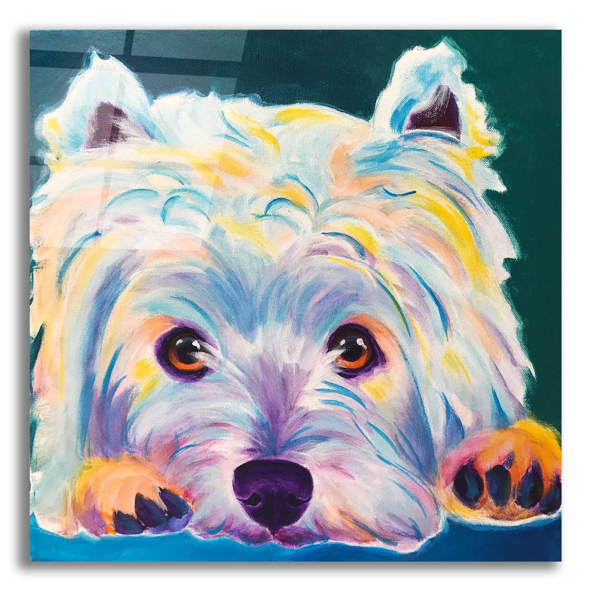 Epic Art 'Westie - Chispy 22 by Dawg Painter, Acrylic Glass Wall Art