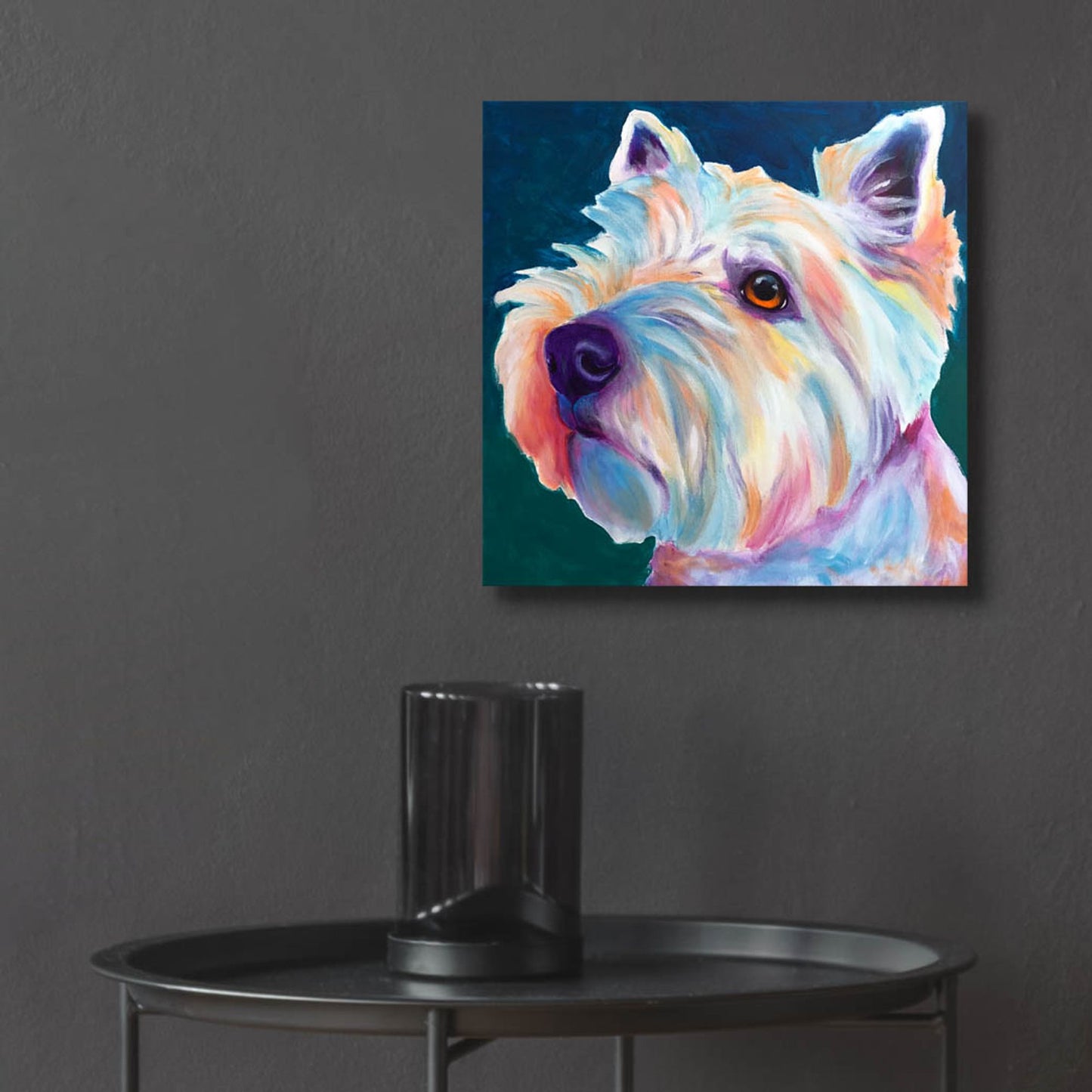 Epic Art 'Westie - Chispy 32 by Dawg Painter, Acrylic Glass Wall Art,12x12