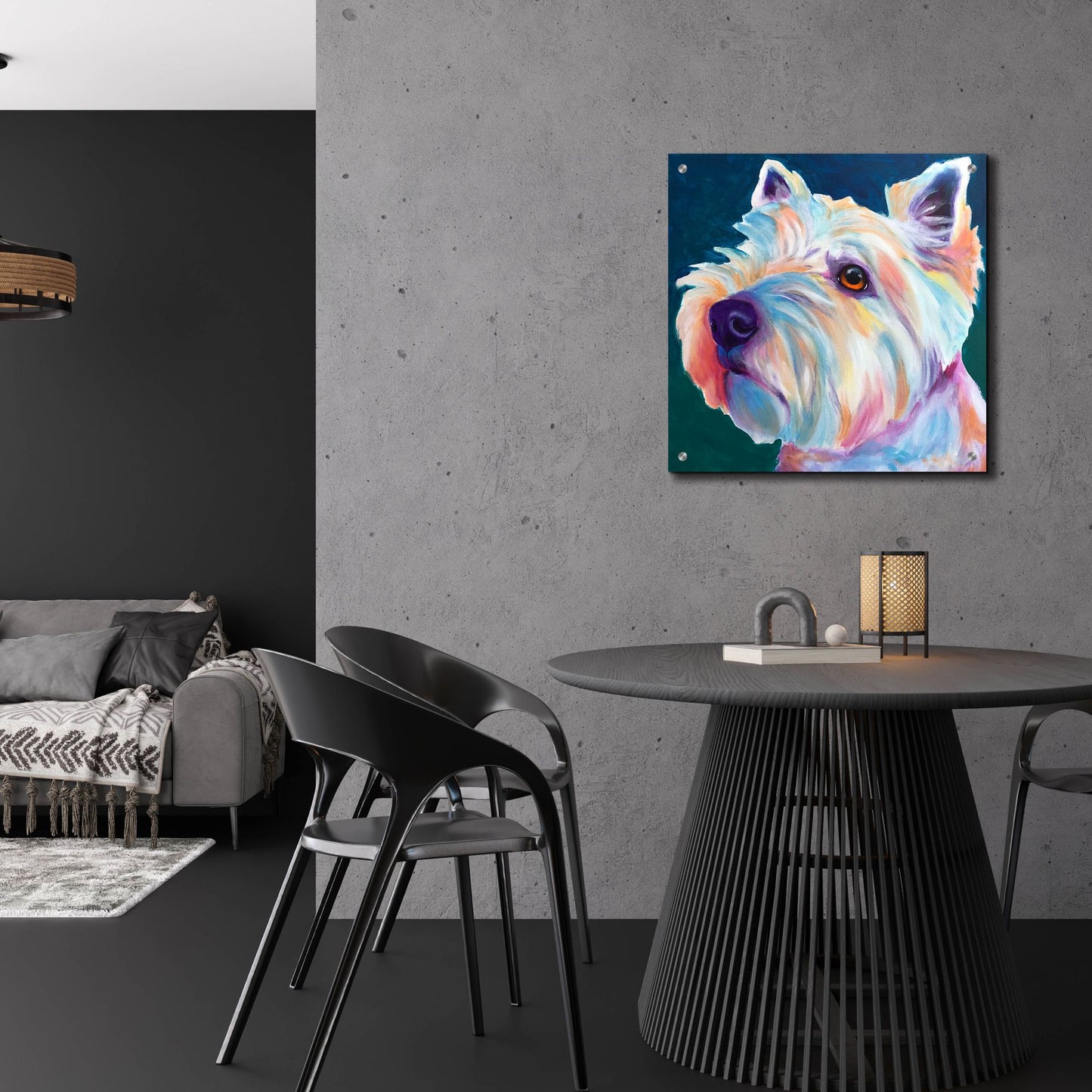 Epic Art 'Westie - Chispy 32 by Dawg Painter, Acrylic Glass Wall Art,24x24