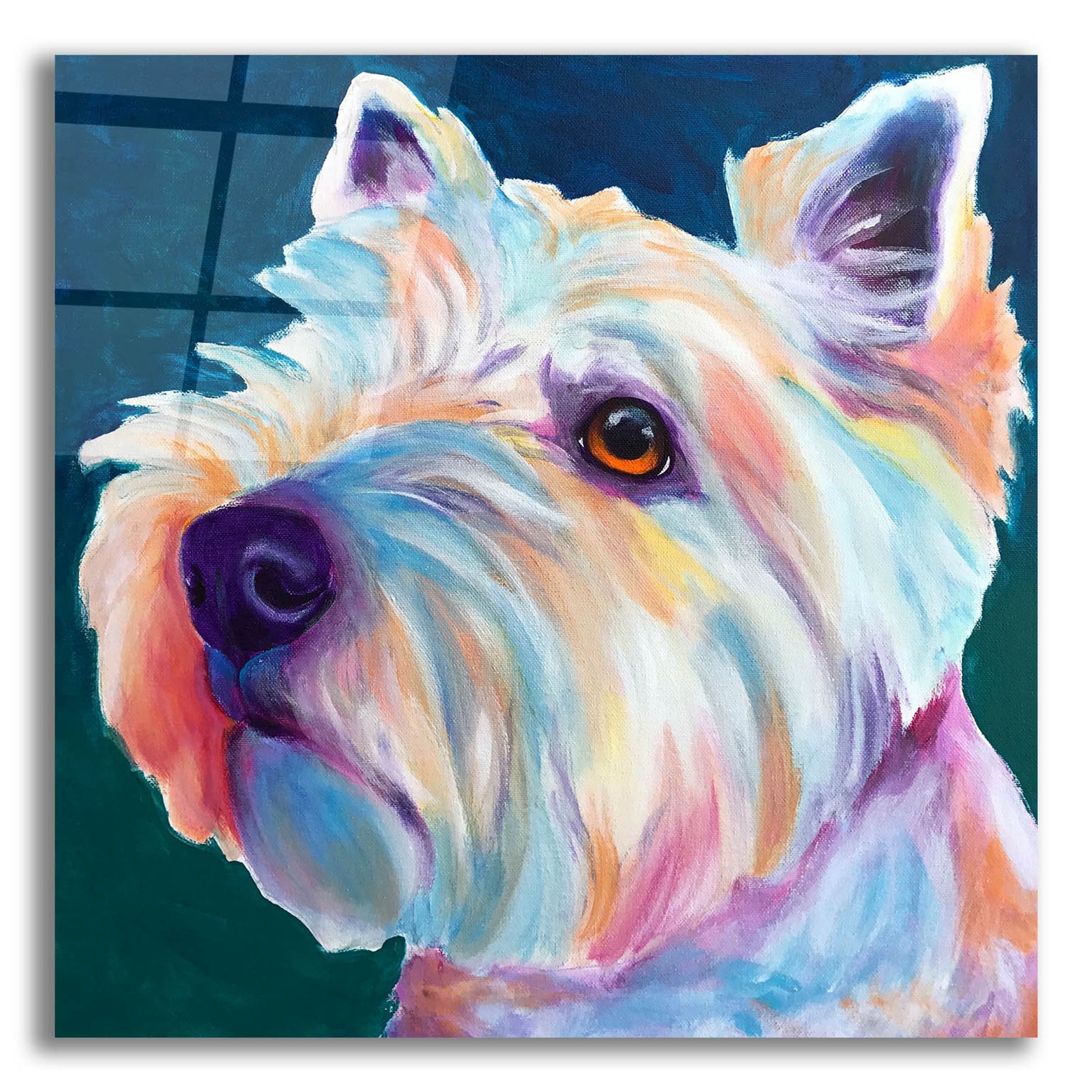 Epic Art 'Westie - Chispy 32 by Dawg Painter, Acrylic Glass Wall Art