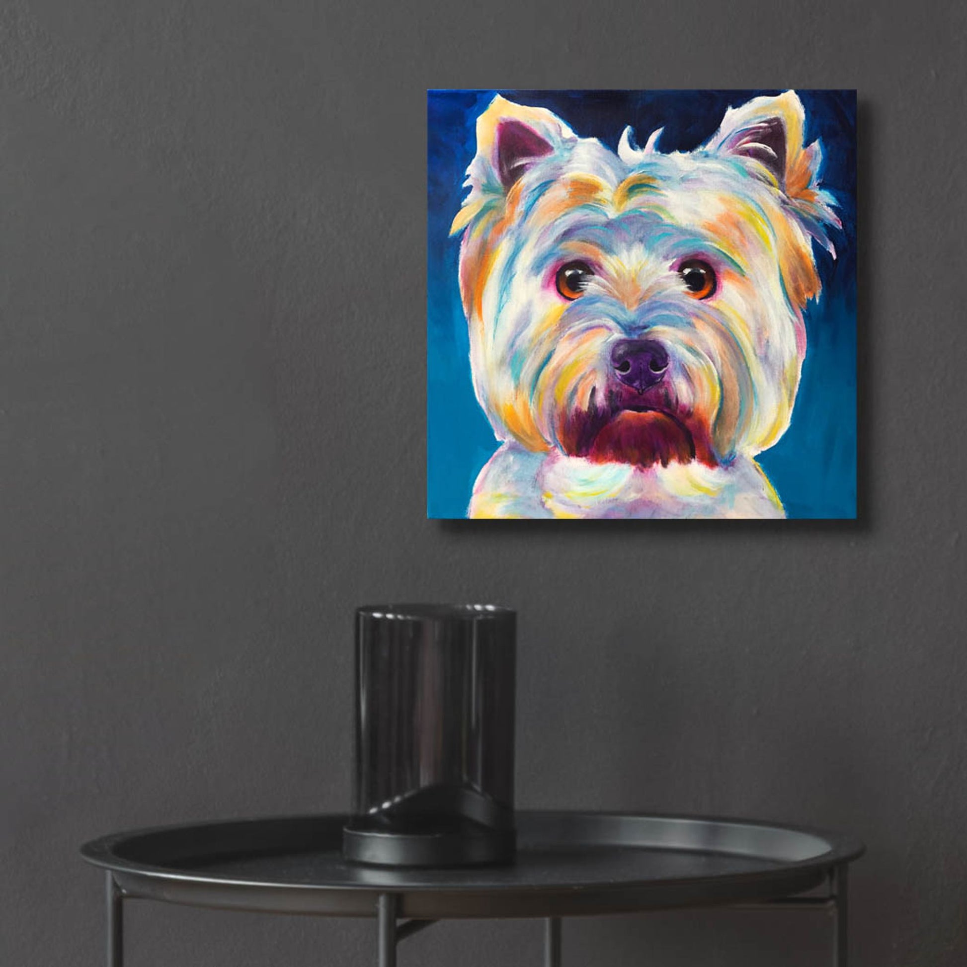 Epic Art 'Westie - Chispy2 by Dawg Painter, Acrylic Glass Wall Art,12x12