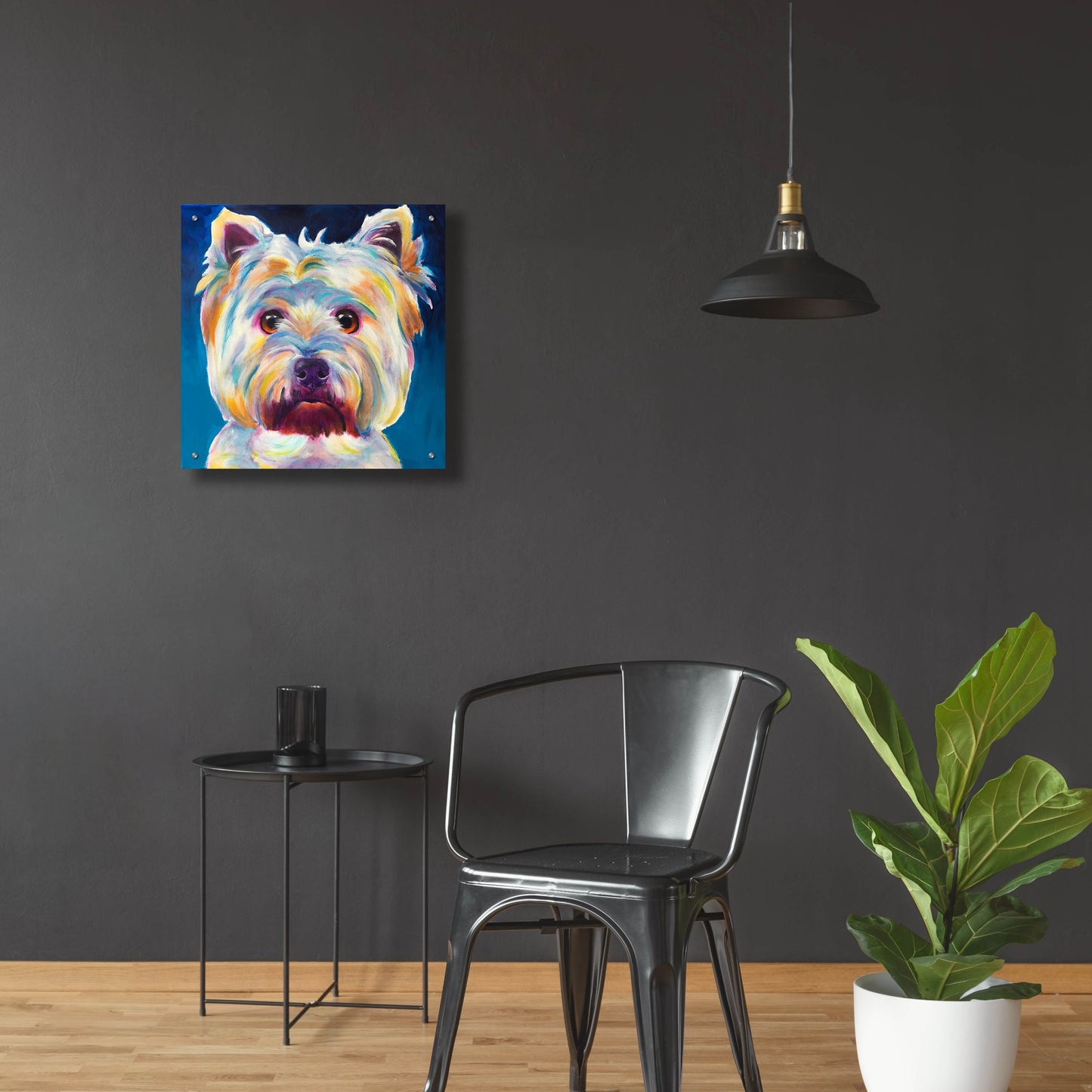 Epic Art 'Westie - Chispy2 by Dawg Painter, Acrylic Glass Wall Art,24x24