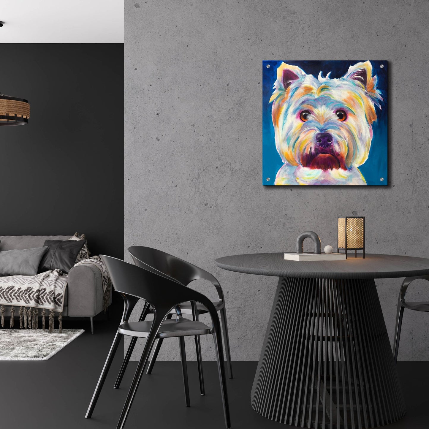 Epic Art 'Westie - Chispy2 by Dawg Painter, Acrylic Glass Wall Art,24x24