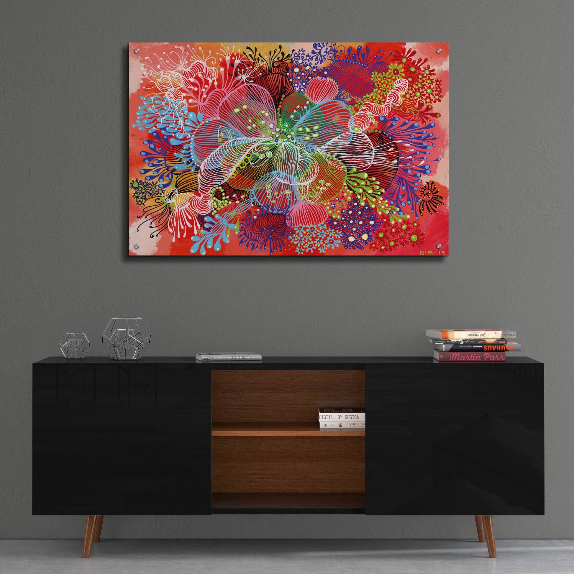 Epic Art 'Peachy2 by Noemi Ibarz, Acrylic Glass Wall Art,36x24
