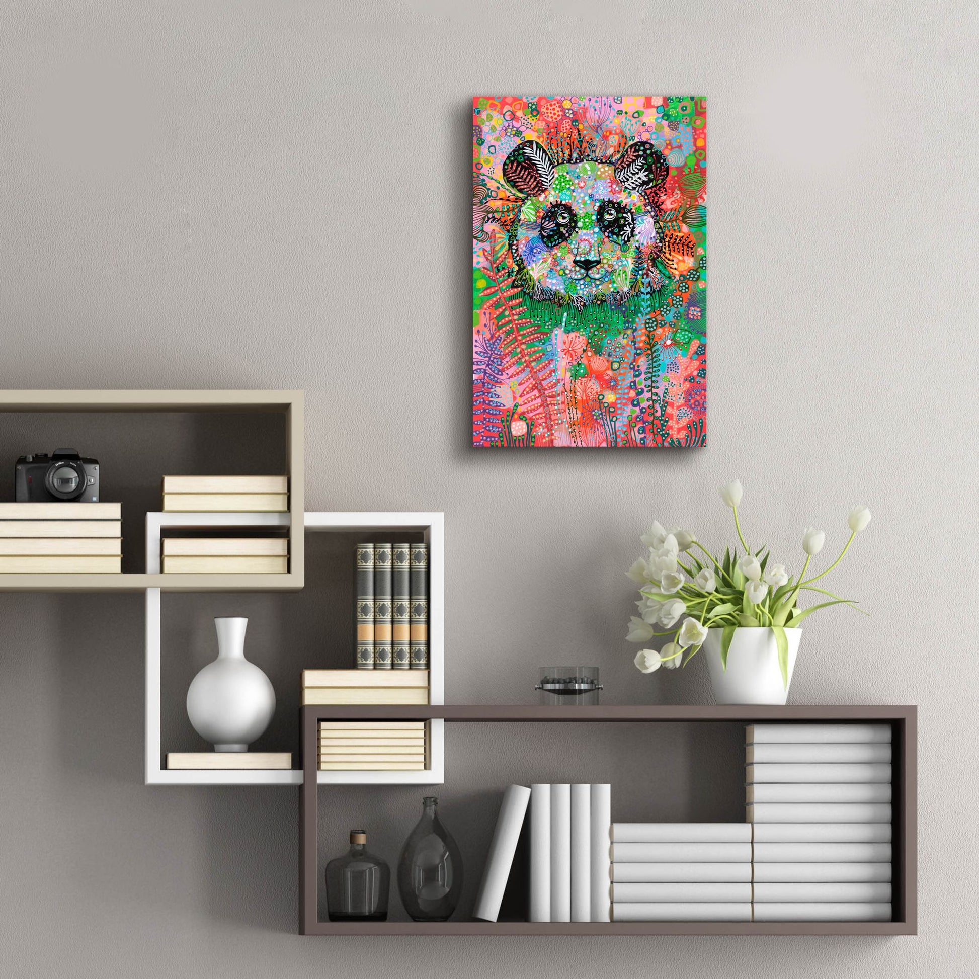 Epic Art 'Panda2 by Noemi Ibarz, Acrylic Glass Wall Art,16x24