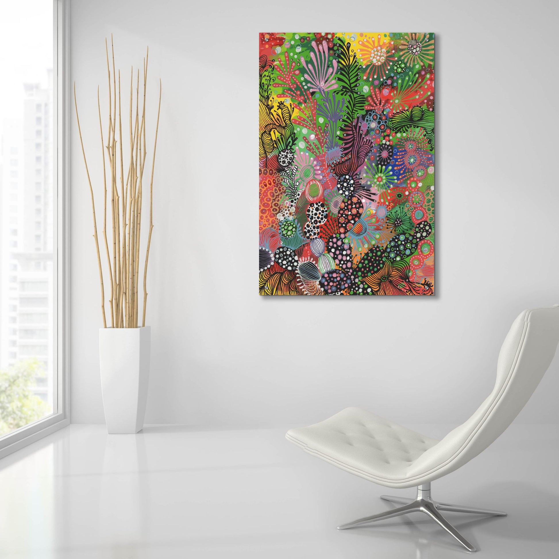 Epic Art 'Summer Joy2 by Noemi Ibarz, Acrylic Glass Wall Art,24x36