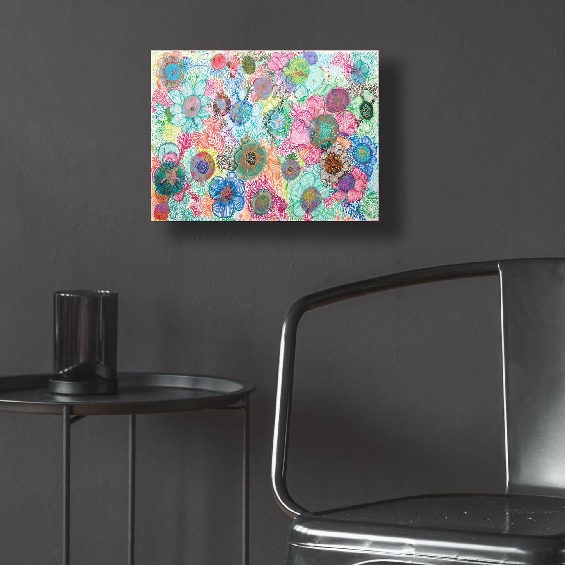 Epic Art 'Florals2 by Noemi Ibarz, Acrylic Glass Wall Art,16x12