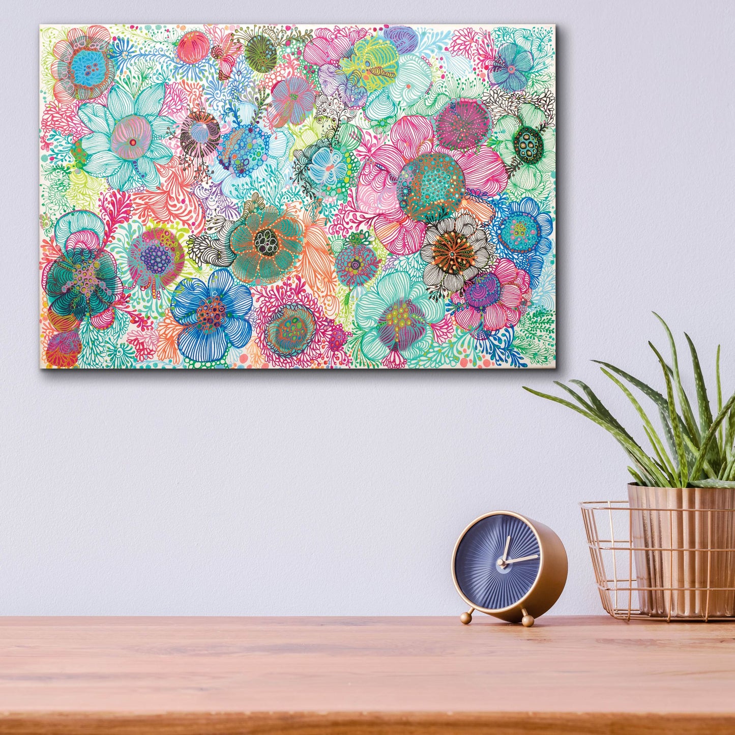 Epic Art 'Florals2 by Noemi Ibarz, Acrylic Glass Wall Art,16x12