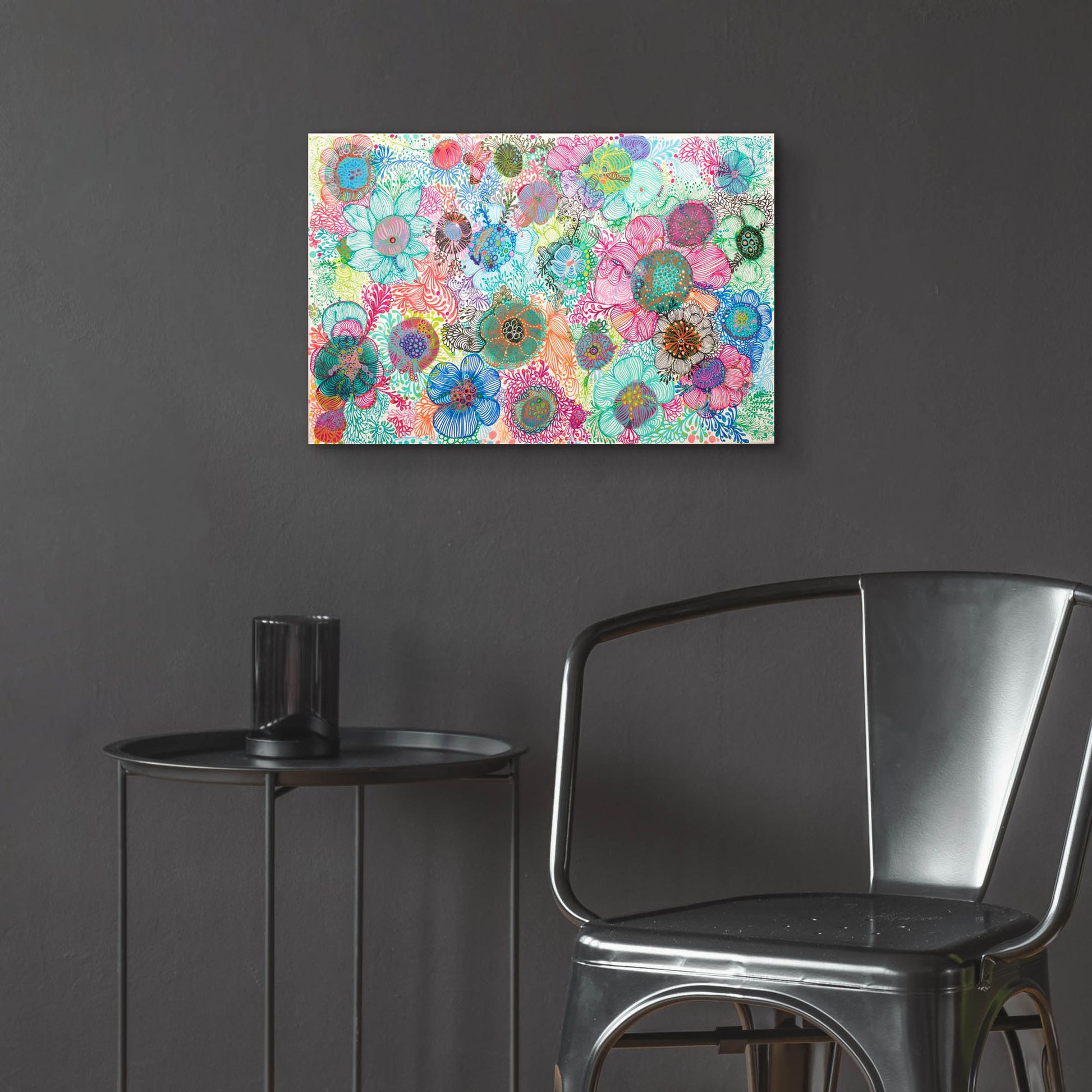 Epic Art 'Florals2 by Noemi Ibarz, Acrylic Glass Wall Art,24x16