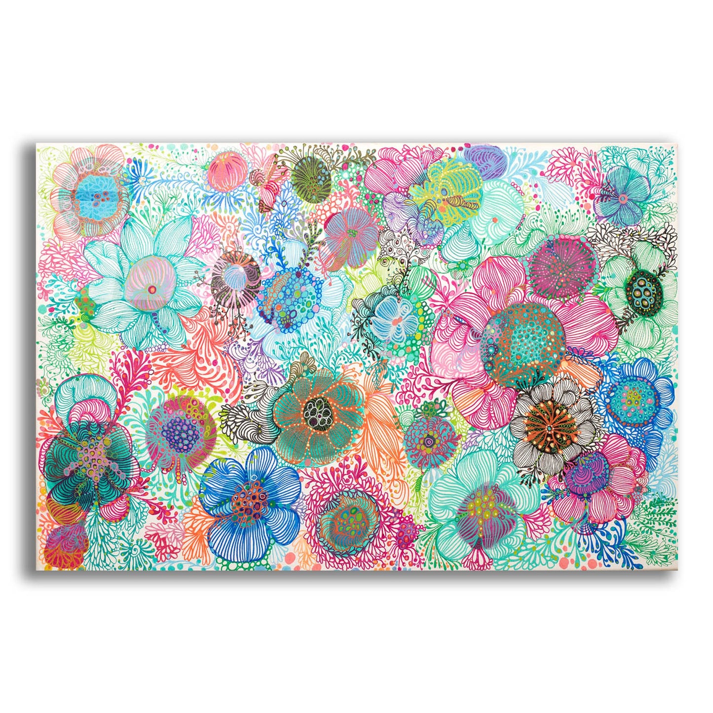 Epic Art 'Florals2 by Noemi Ibarz, Acrylic Glass Wall Art,24x16