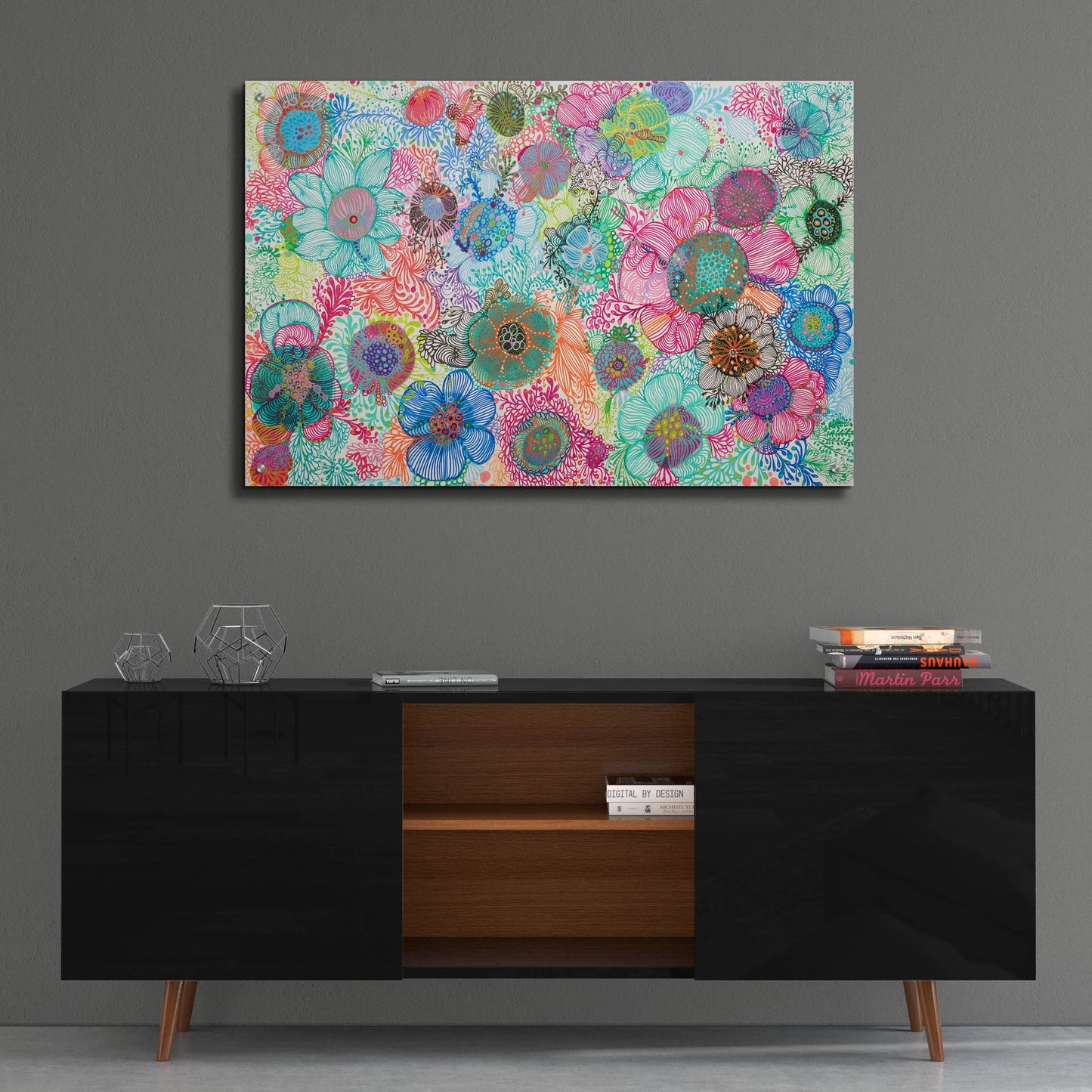 Epic Art 'Florals2 by Noemi Ibarz, Acrylic Glass Wall Art,36x24