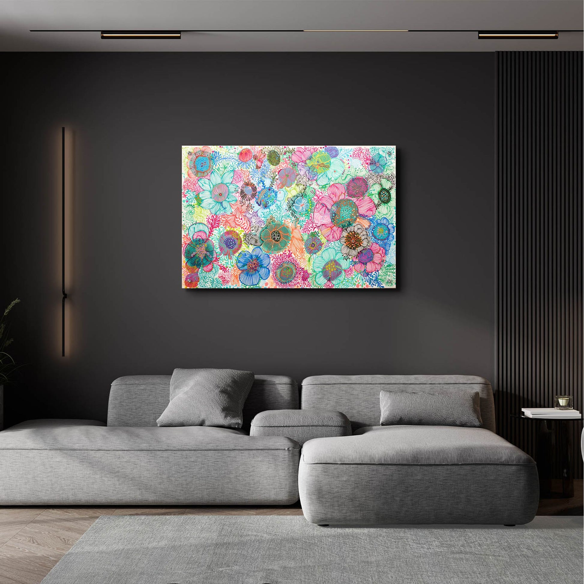 Epic Art 'Florals2 by Noemi Ibarz, Acrylic Glass Wall Art,36x24