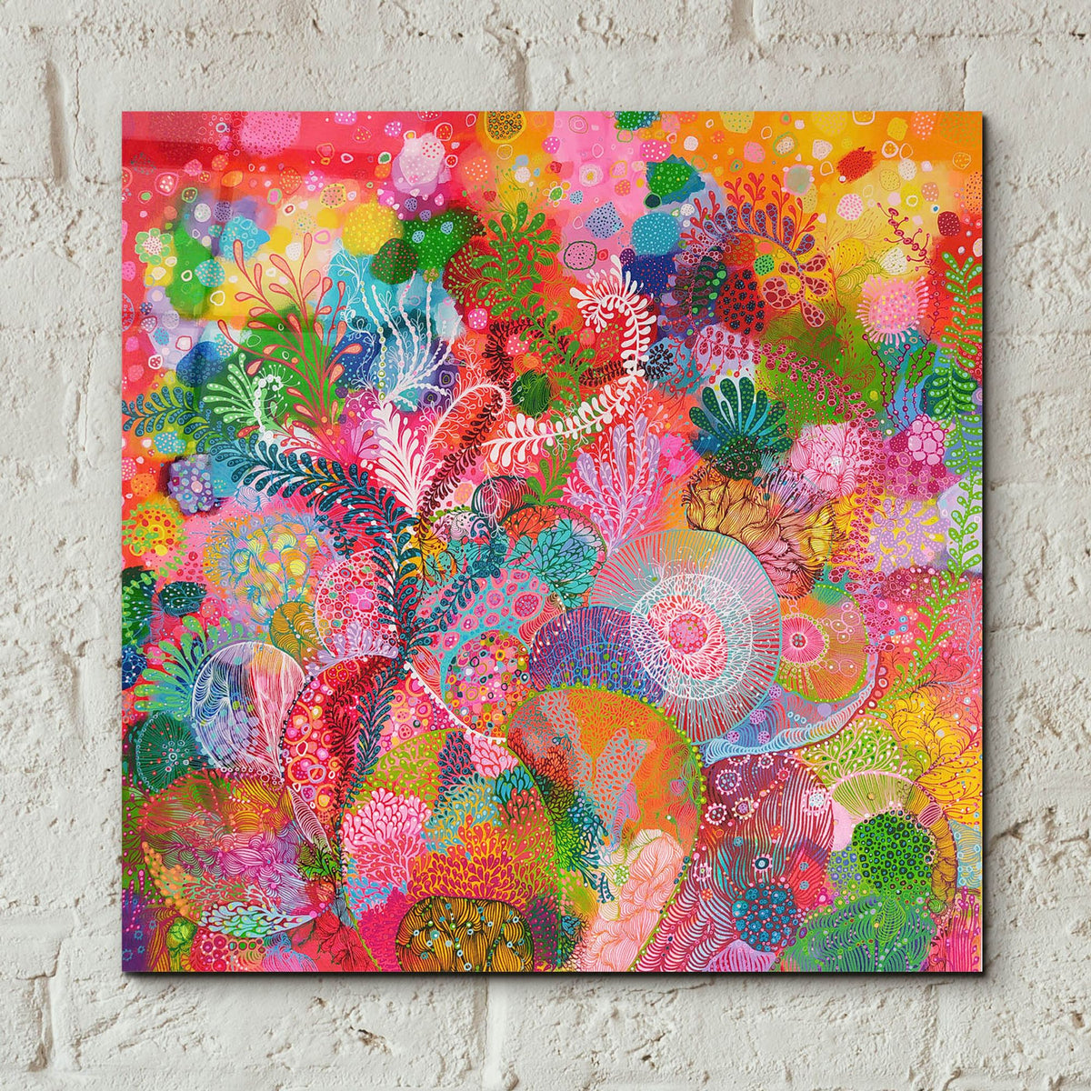 Epic Art 'Busy Work2 by Noemi Ibarz, Acrylic Glass Wall Art,12x12